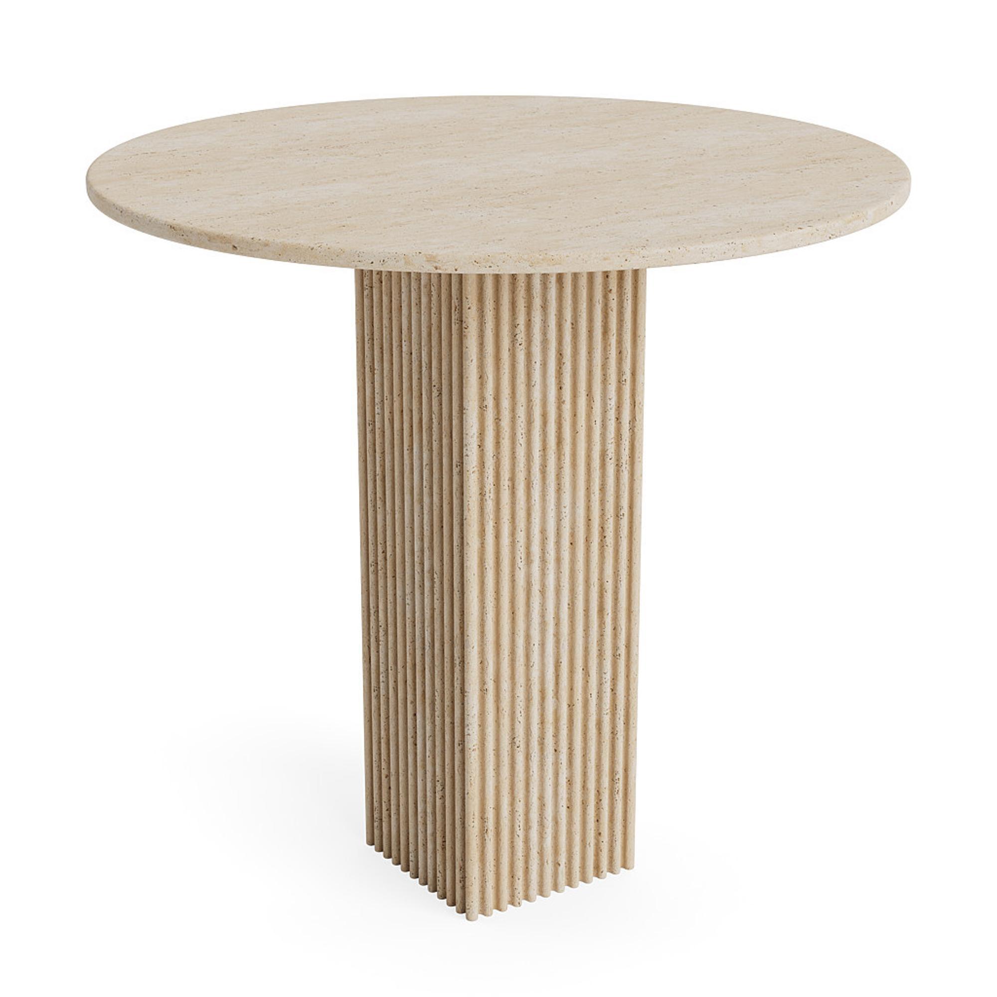 NORR11 SoHo Dining Table Ø80 Travertine