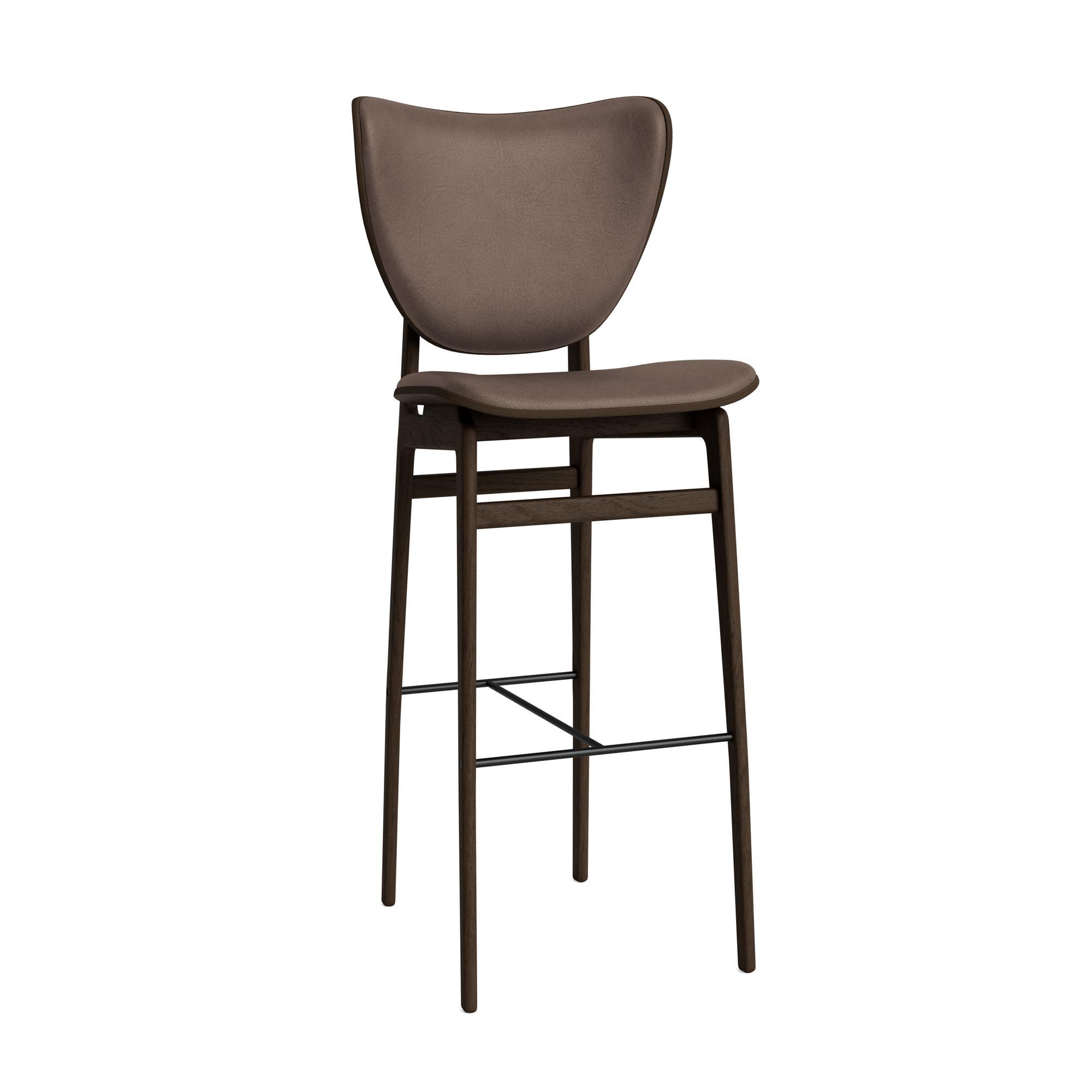 NORR11 Elephant Bar Stool H75 cm Dark Smoked Oak/Dark Brown 21001