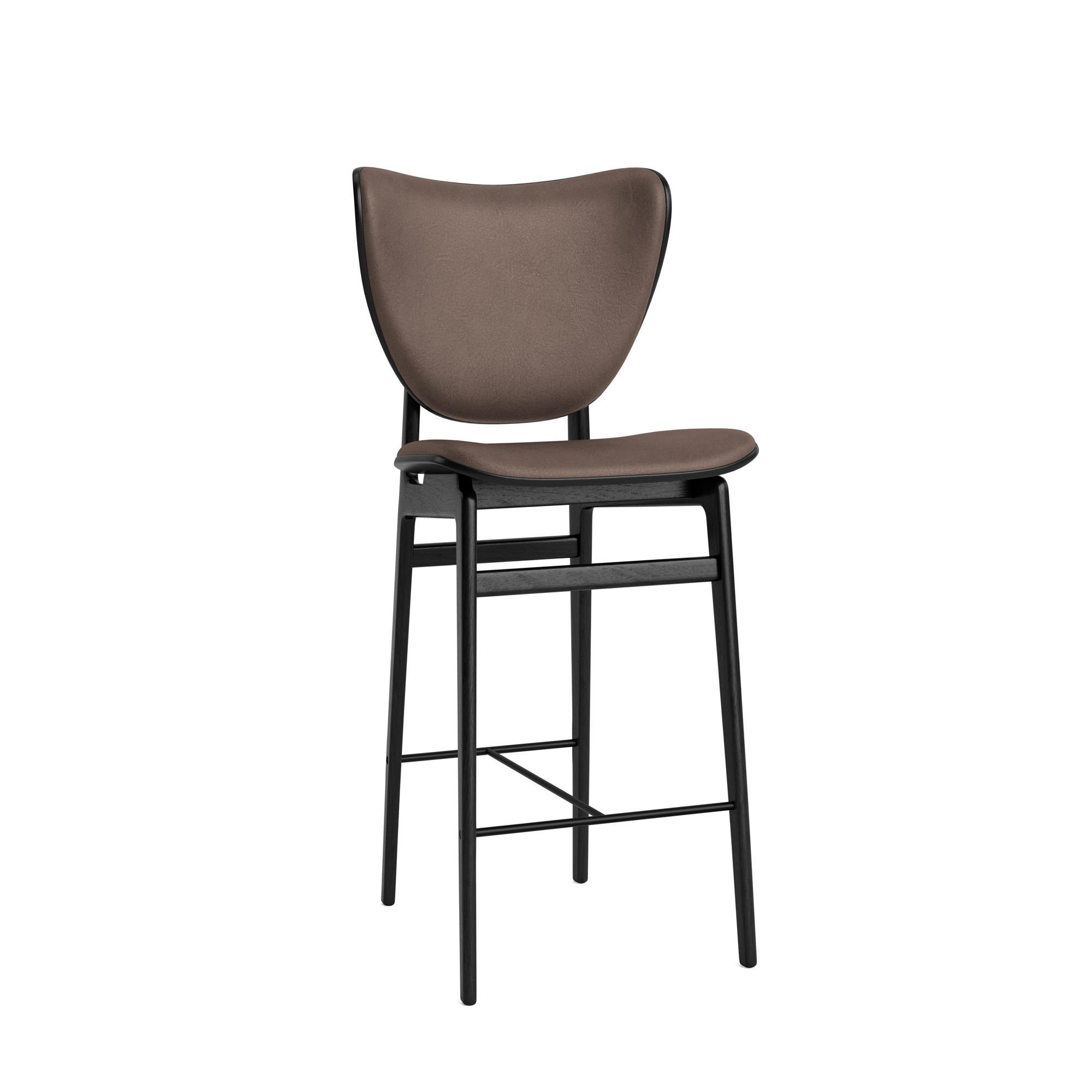 NORR11 Elephant Barstool K65 cm Musta/Tummanruskea 21001