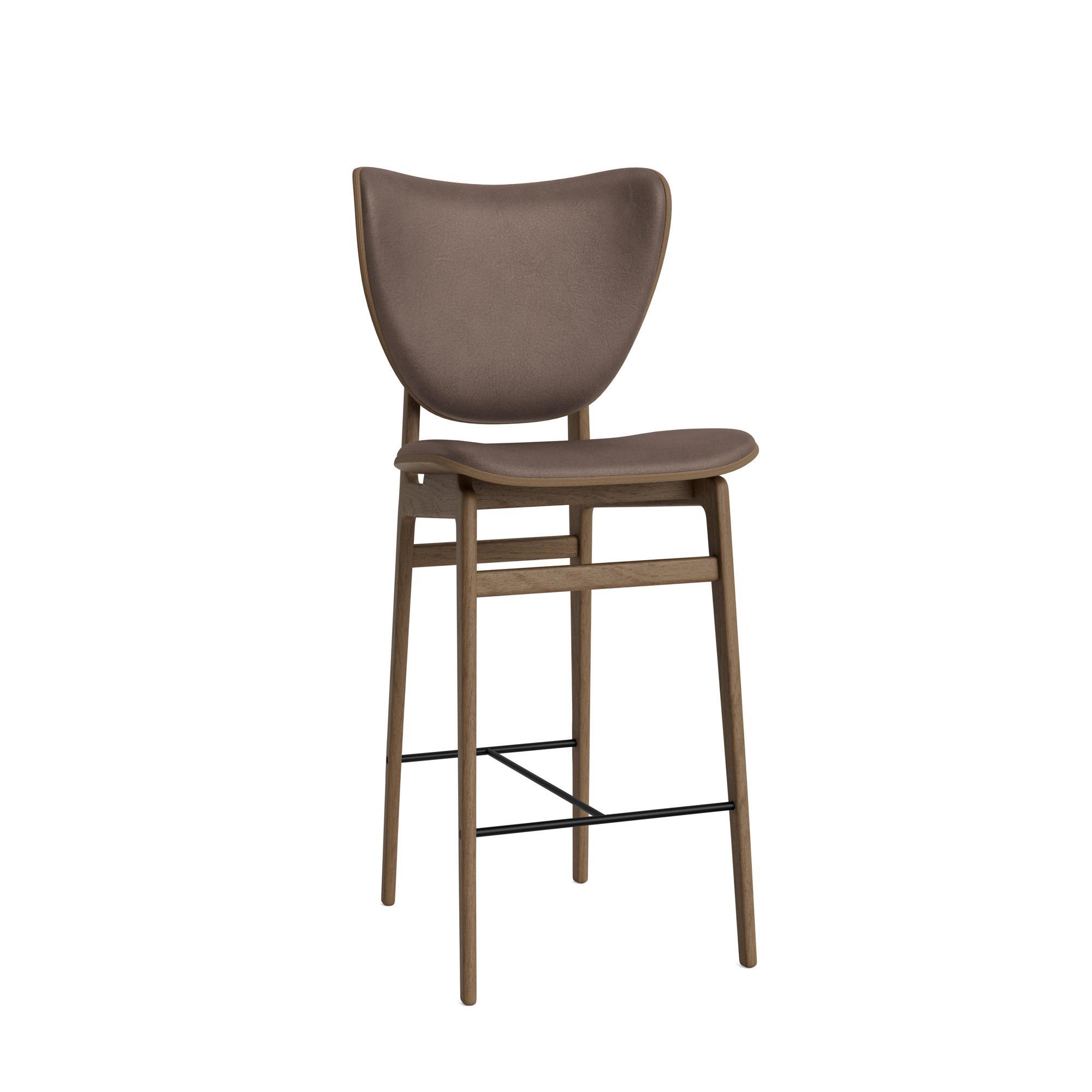 NORR11 Elephant Bar Stool H65 cm Light Smoked Oak/Dark Brown 21001