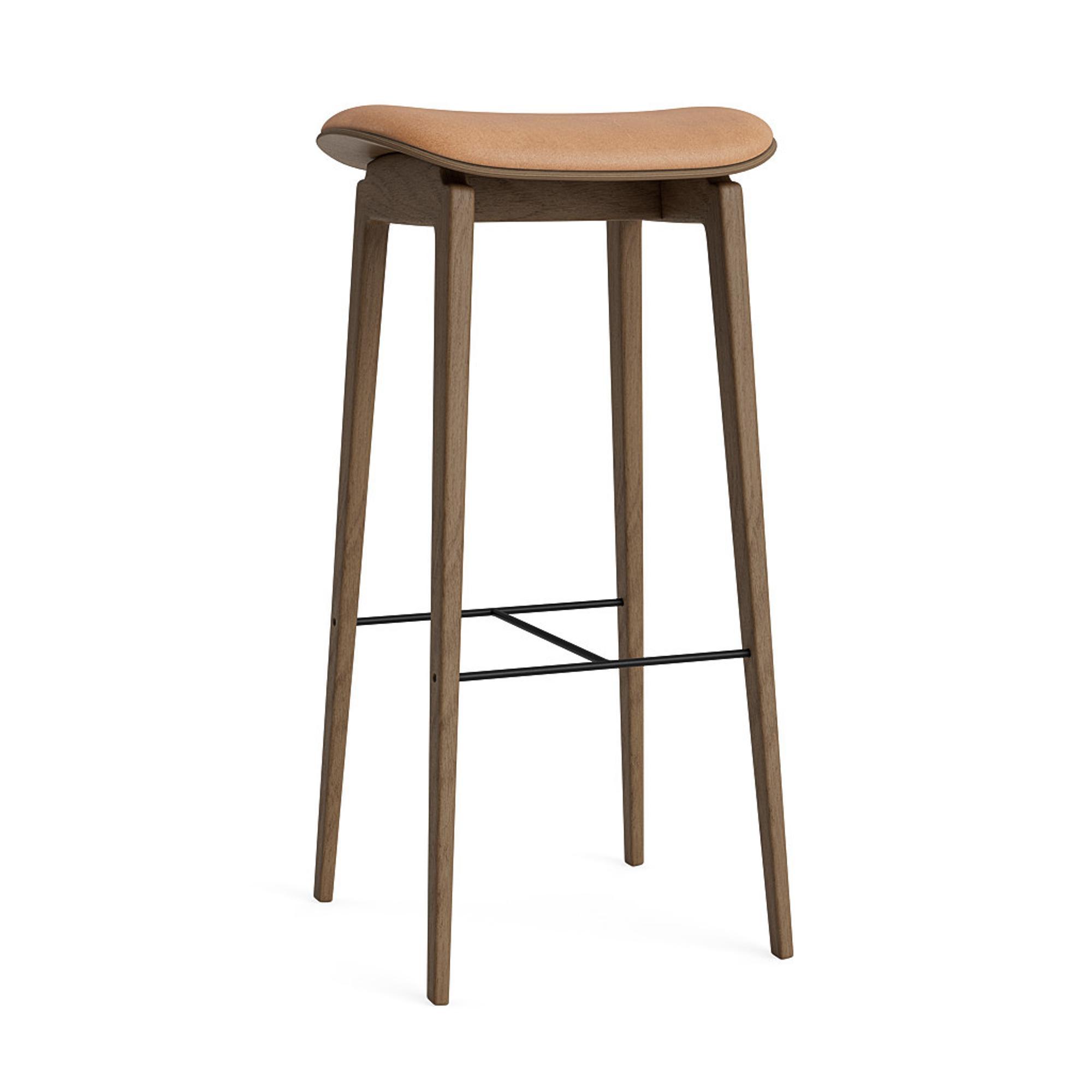 NORR11 NY11 Bar Stool H75 cm Light Smoked Oak/Camel 21004