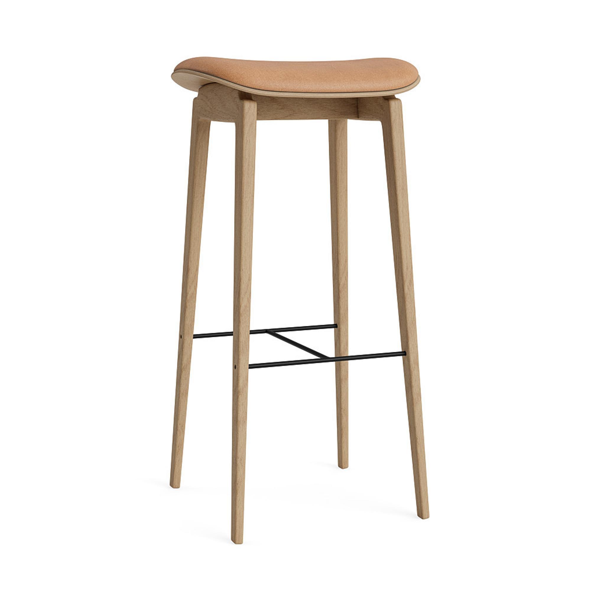 NORR11 NY11 Bar Stool H75 cm Oak/Camel 21004