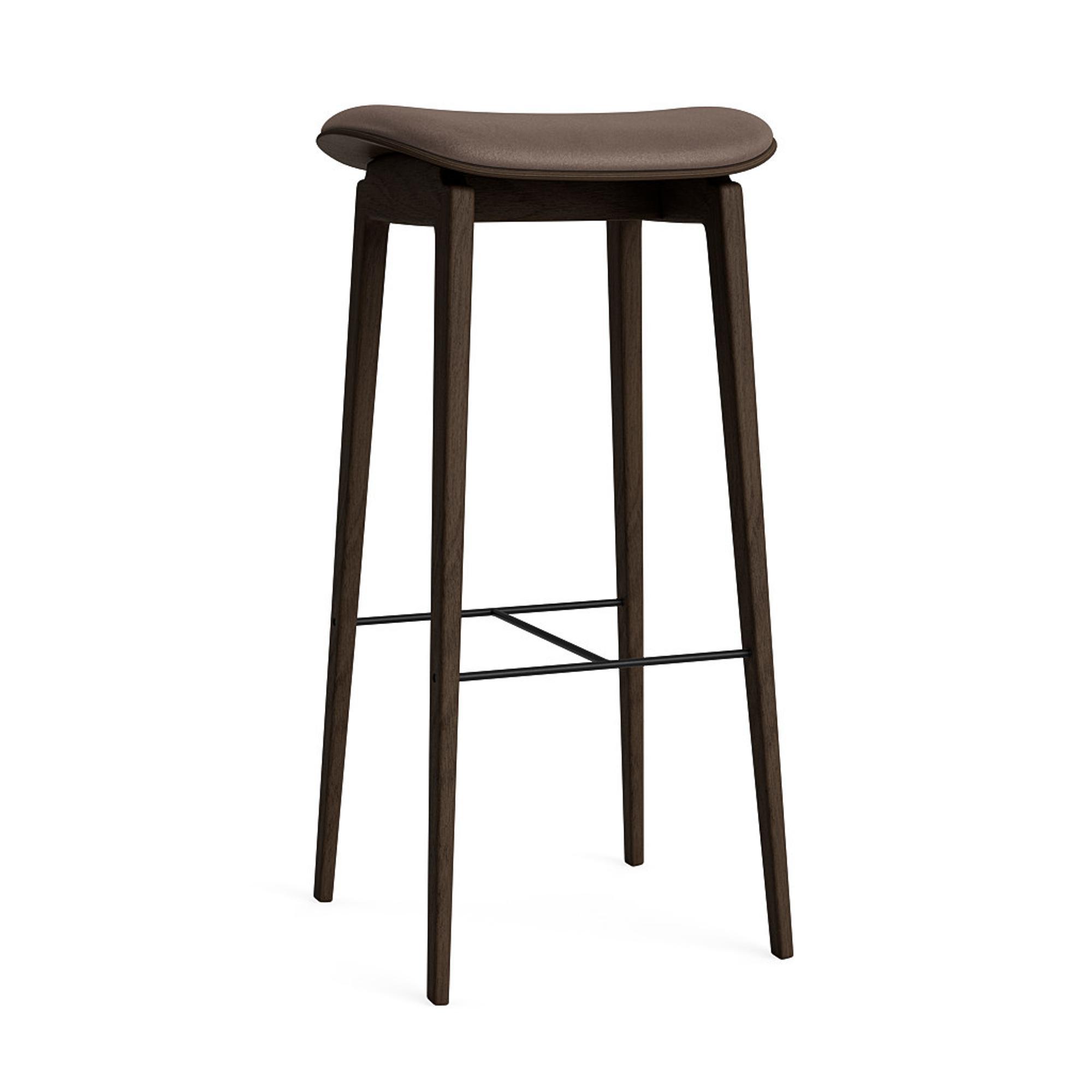 NORR11 NY11 Bar Stool H75 cm Dark Smoked Oak/Dark Brown 21001