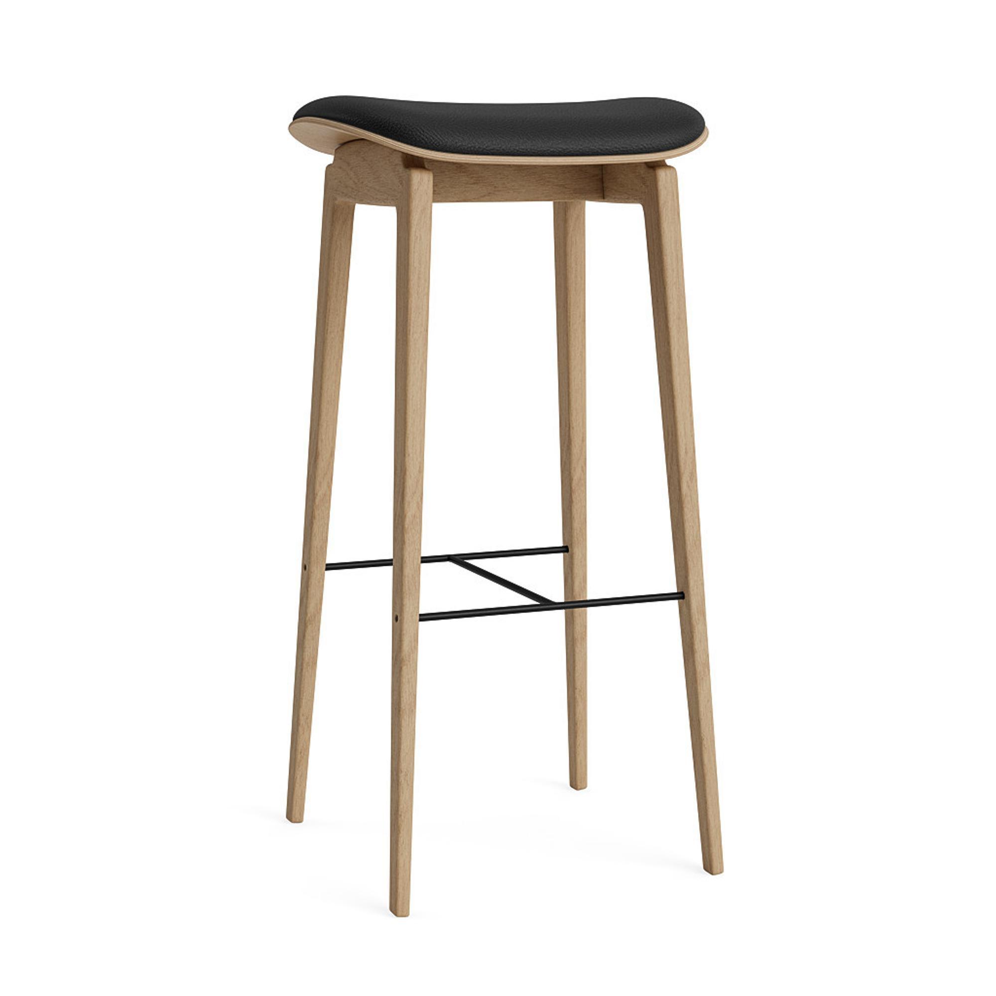 NORR11 NY11 Bar Stool H75 cm Oak/Black 41599