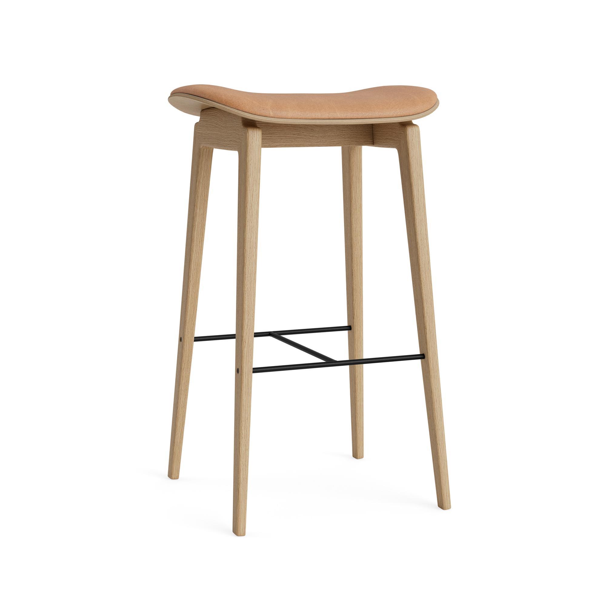 NORR11 NY11 Bar Stool H65 cm Oak/Camel 21004