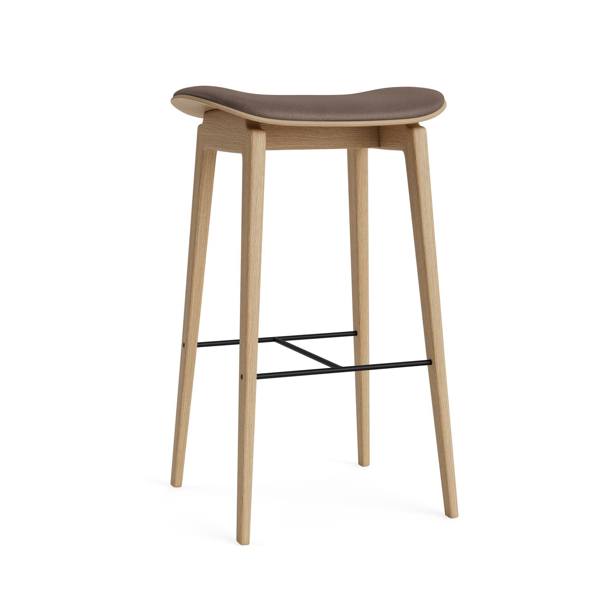 NORR11 NY11 Bar Stool H65 cm Oak/Dark Brown 21001