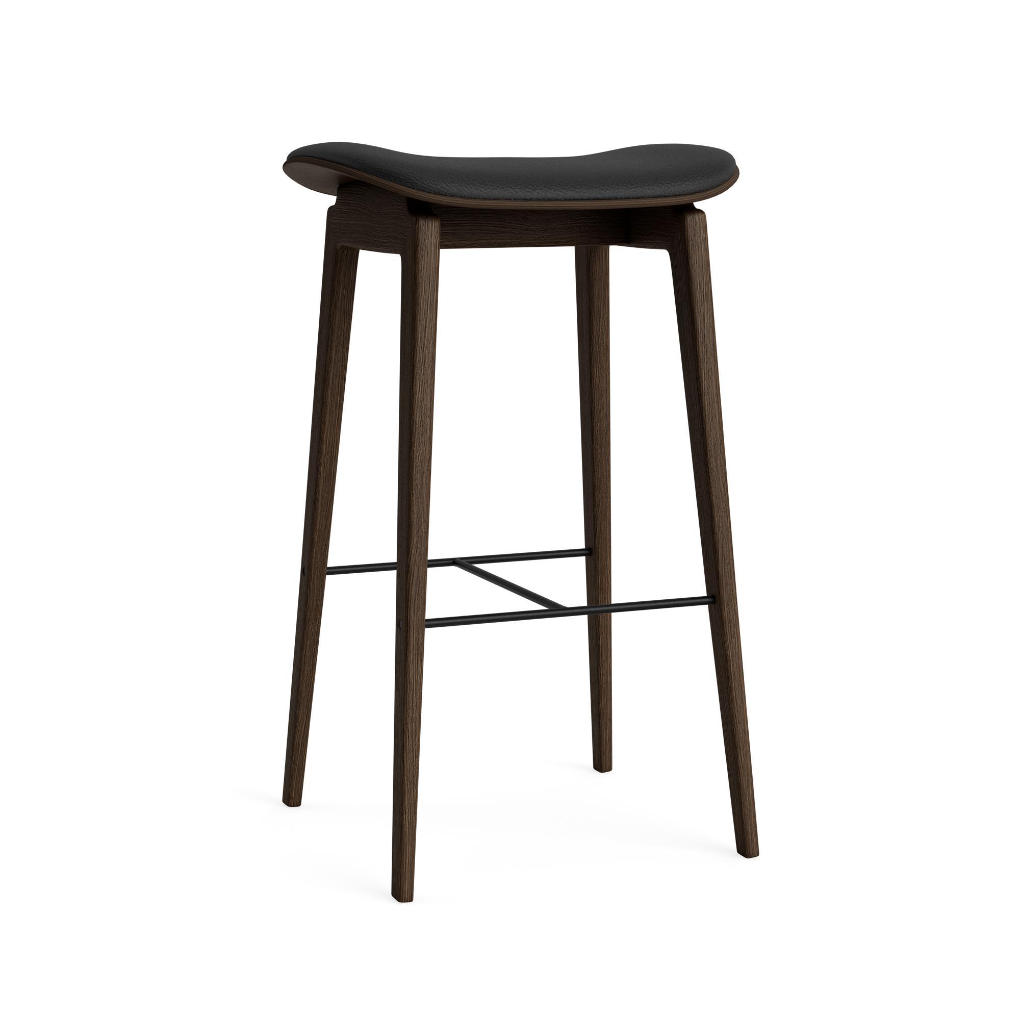 NORR11 NY11 Bar Stool H65 cm Dark Smoked Oak/Black 41599