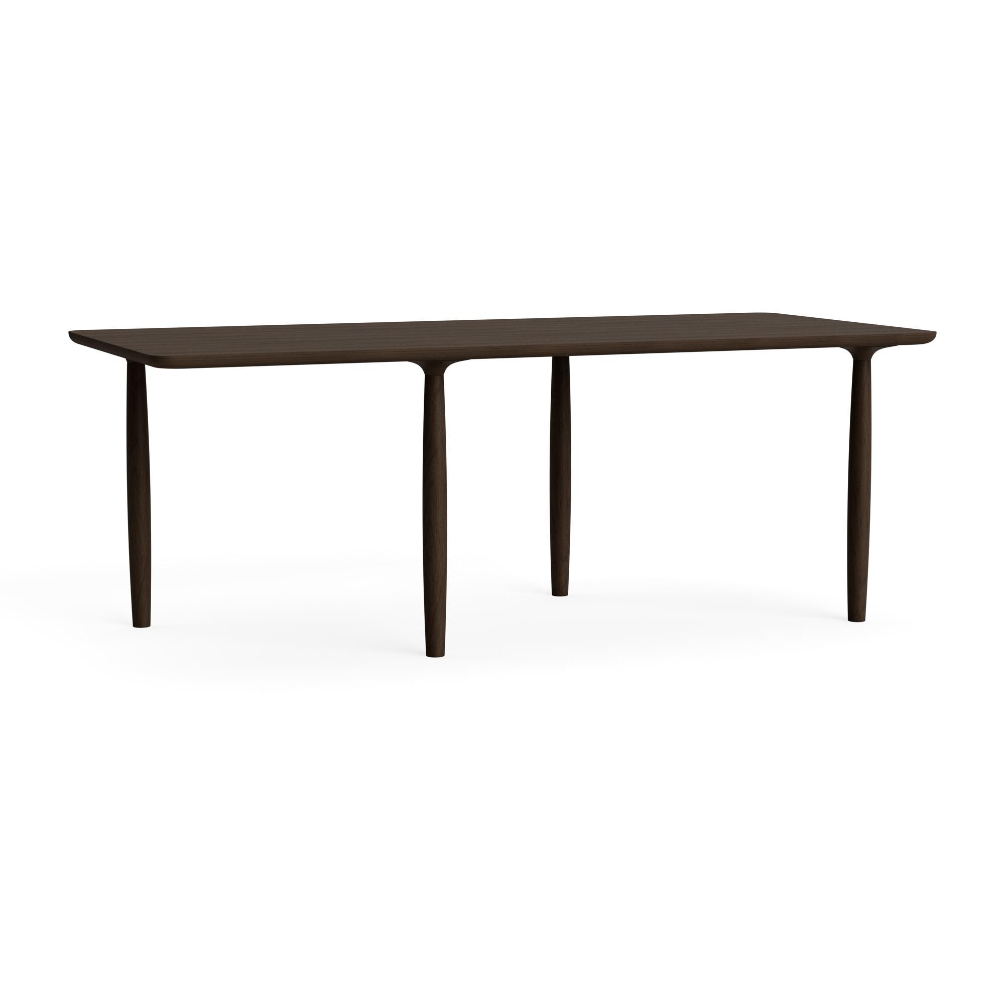 NORR11 Oku Dining Table L200 cm Dark Smoked Oak