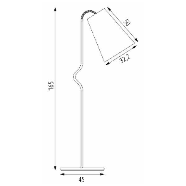 Northern Lighting Bender Gulvlampe Stregtegning