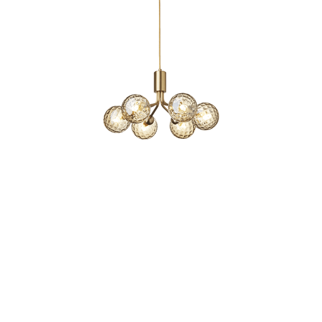 Nuura Apiales 6 Lysekrone Børstet Messing/optic Gold