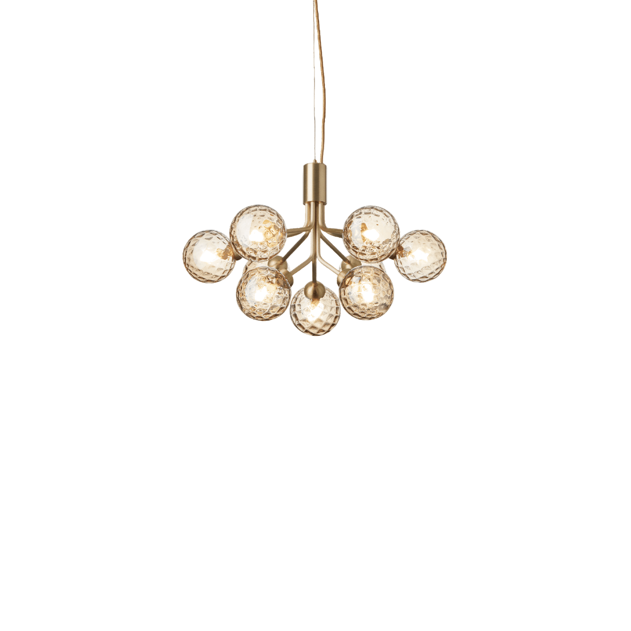 Nuura Apiales 9 Lysekrone Børstet Messing/Optic Gold