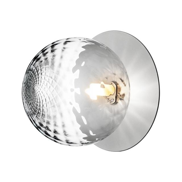 Nuura Liila Væg/Loftlampe Sølv & Klart Glas Stor
