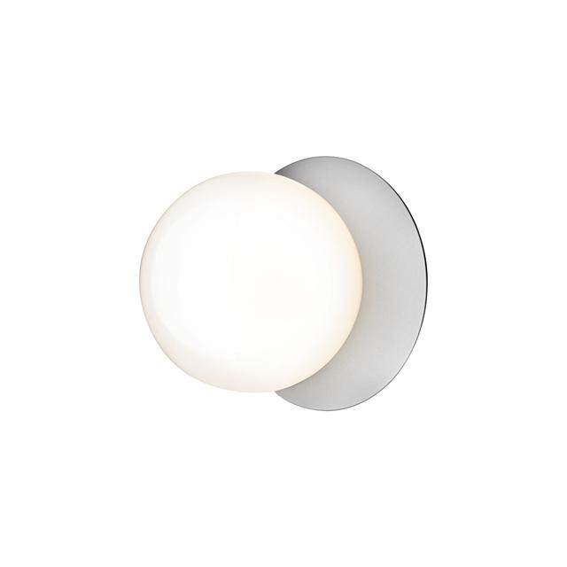 Nuura Liila 1 Væg/Loftlampe Sølv & Opal Glas Medium