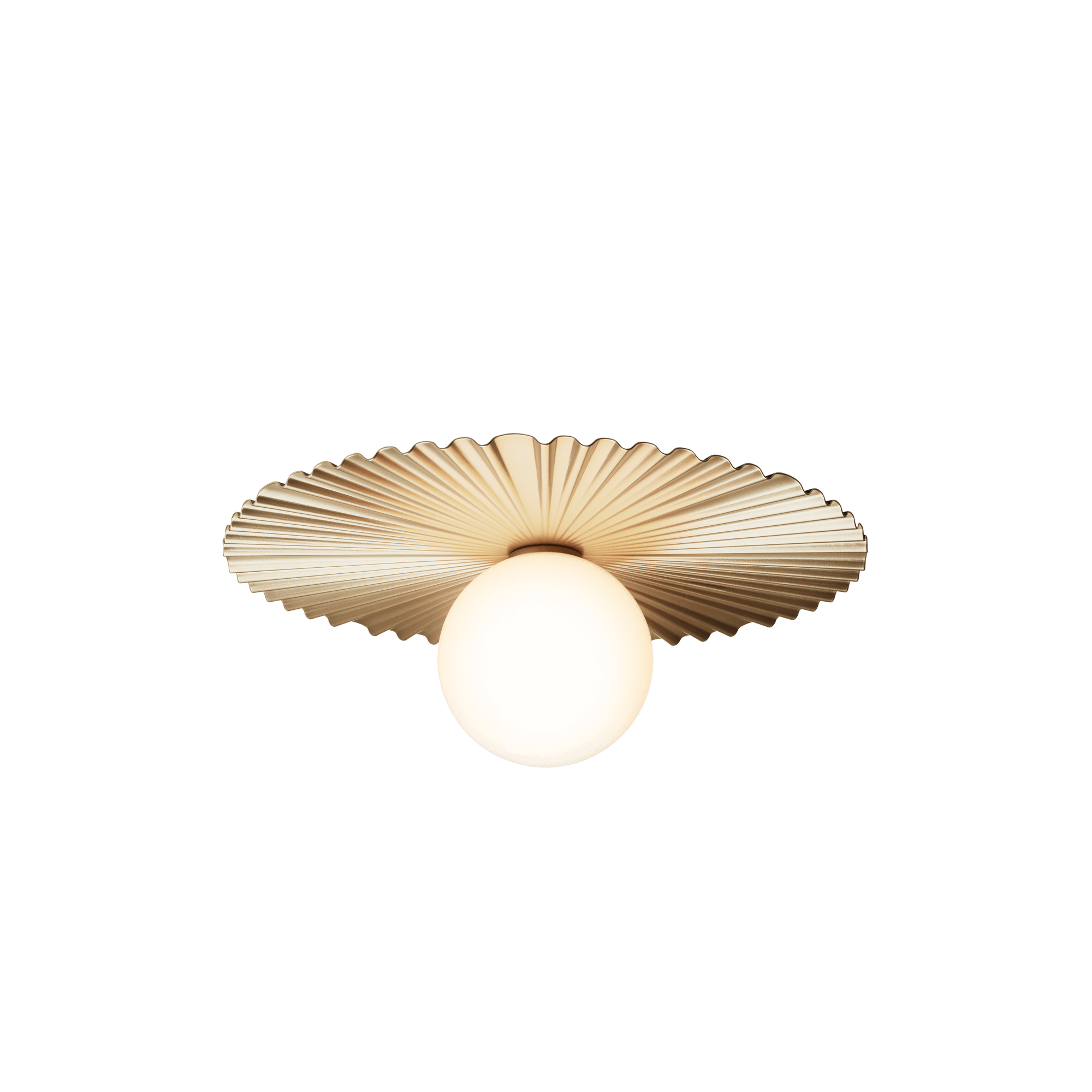 Nuura Liila Muuse Wall/ Ceiling Light Medium Nordic Gold/Opal