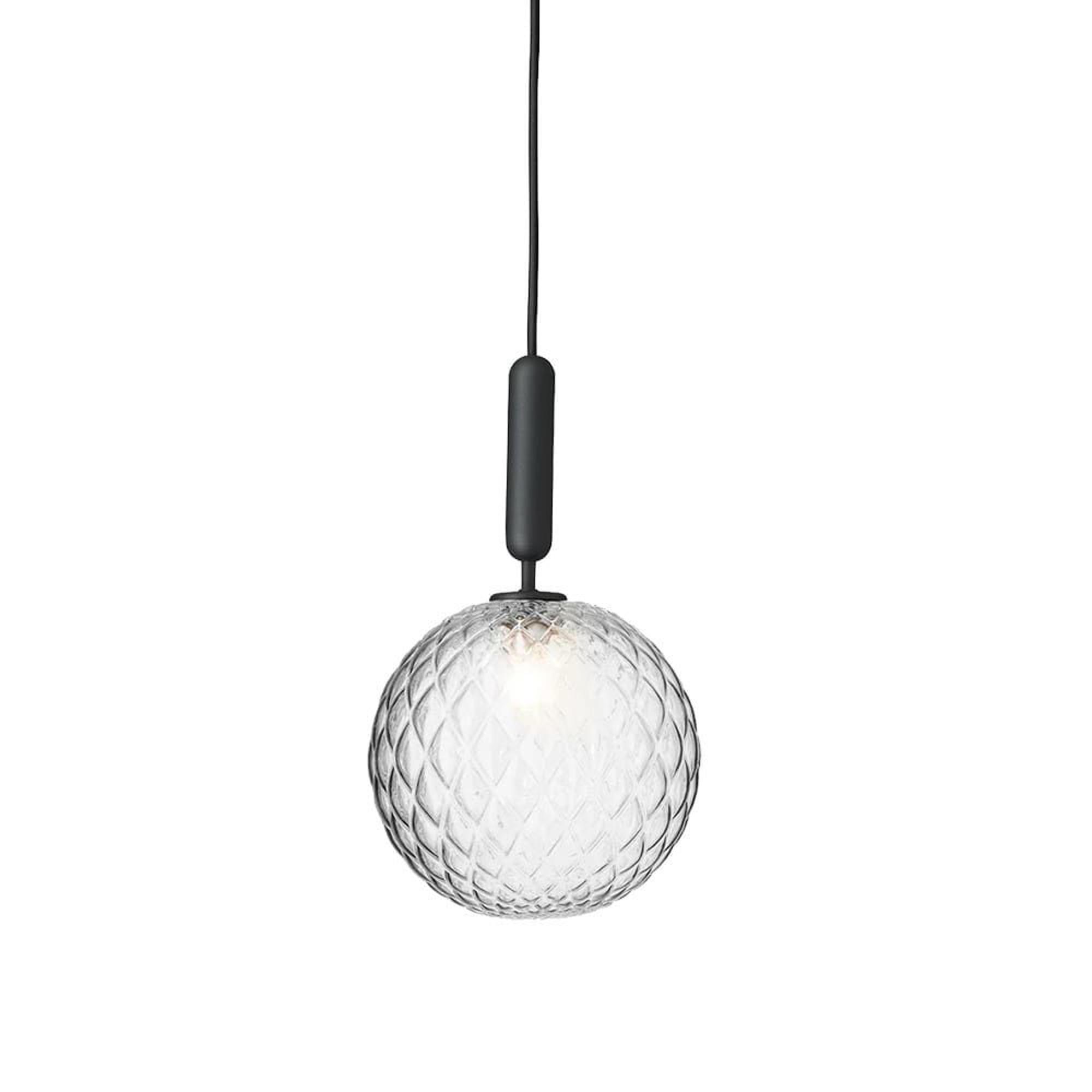 Suspension Nuura Miira 1 Gris Roche et Transparent Grand