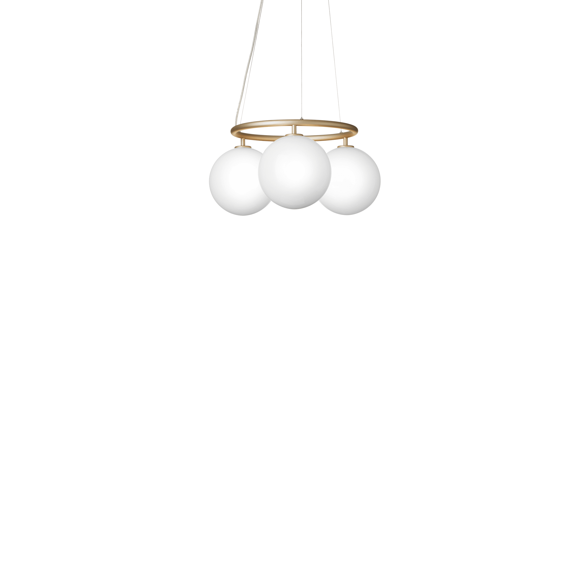 Nuura Miira 3 Circular Pendant Brass/ Opal