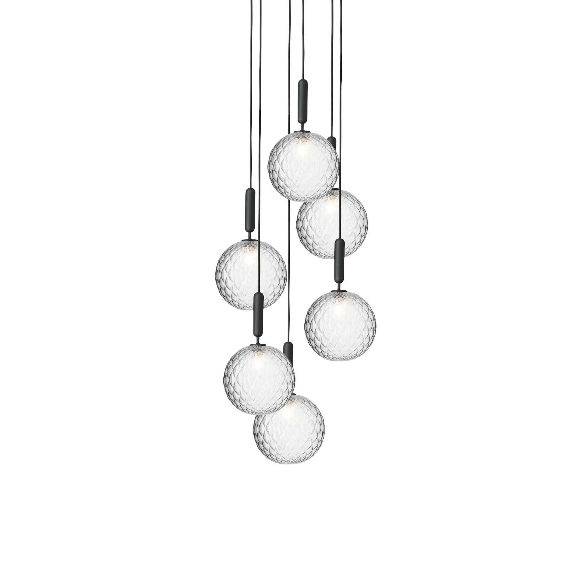 Suspension Nuura Miira 6, Grand , Optique Gris et Transparent