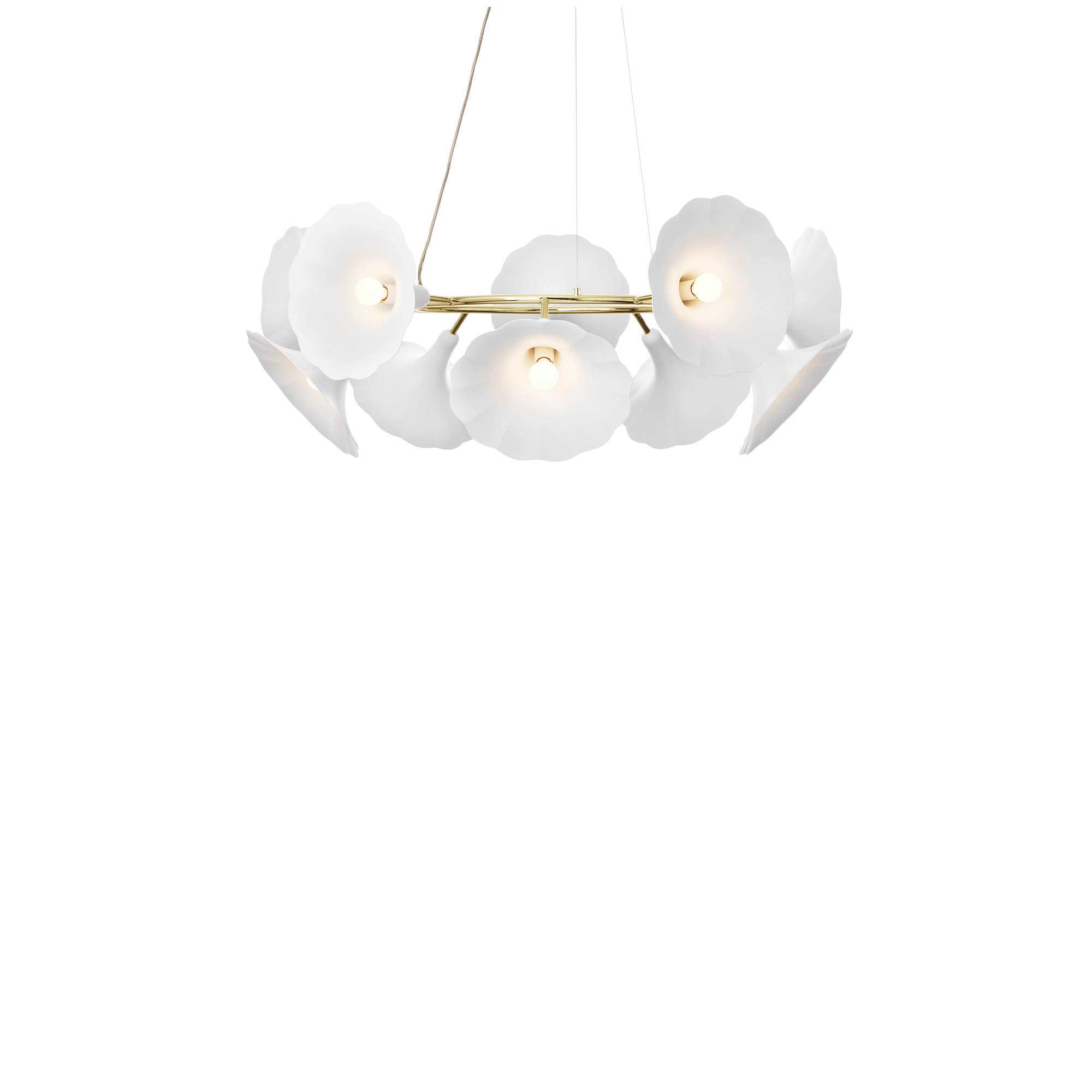 Lustre Nuura Petalii 10 Blanc/ Laiton Laiton