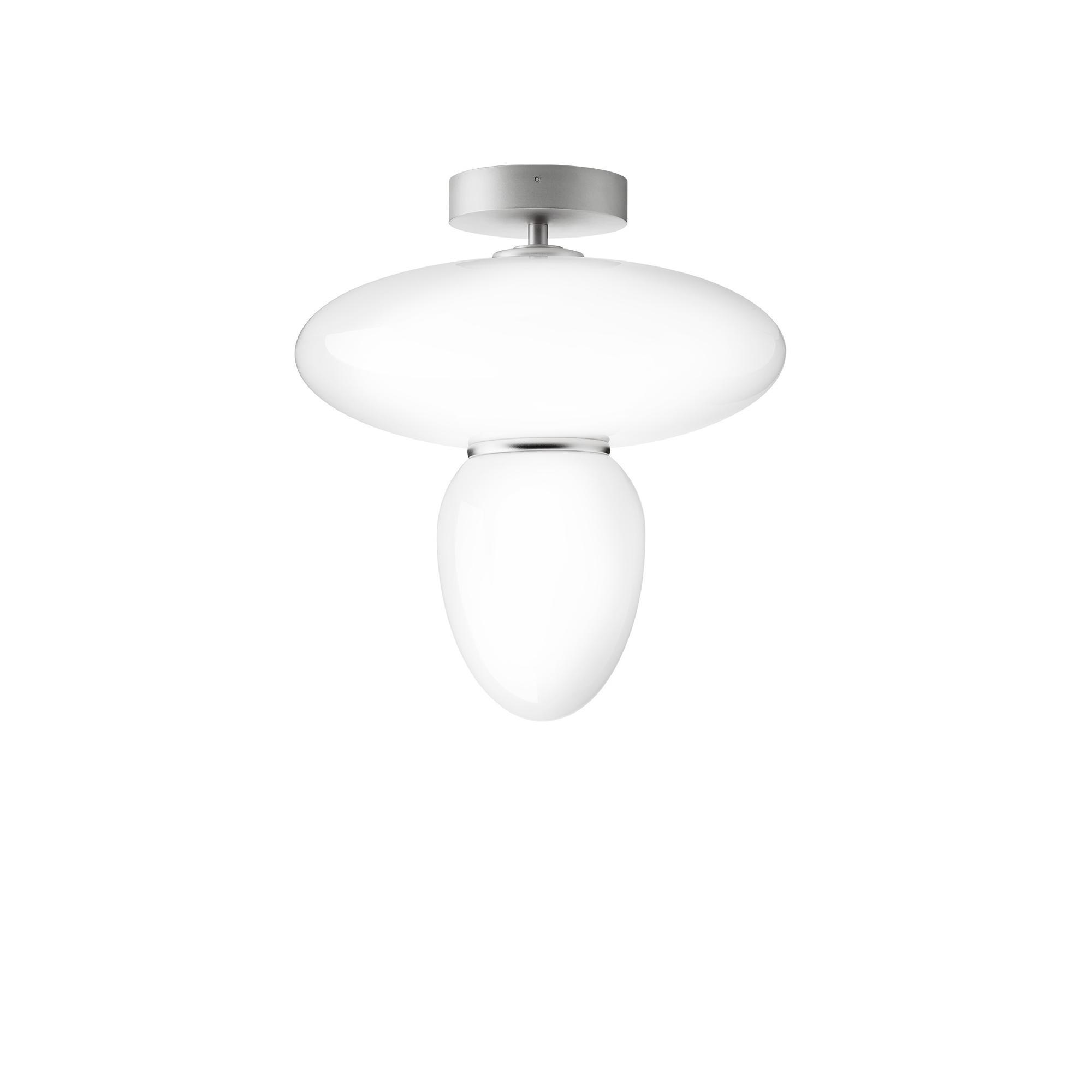 Plafonnier Nuura Rizzatto 42 Argent Satin/Opale