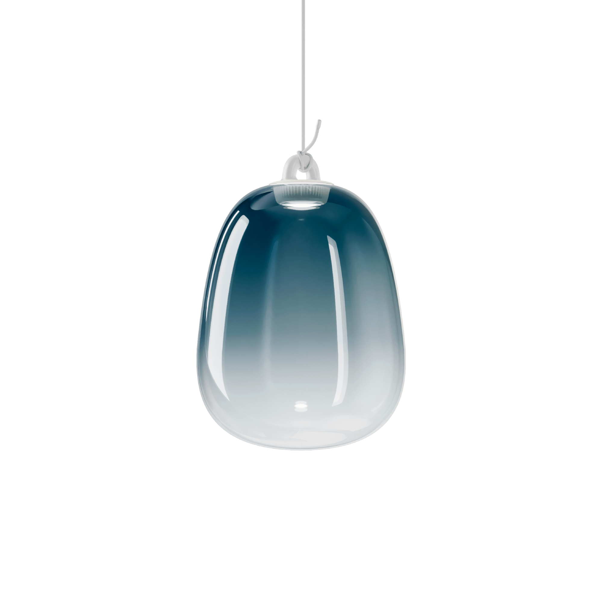 Lodes Oblò Pendant Large 2700K Azure Steel/ White