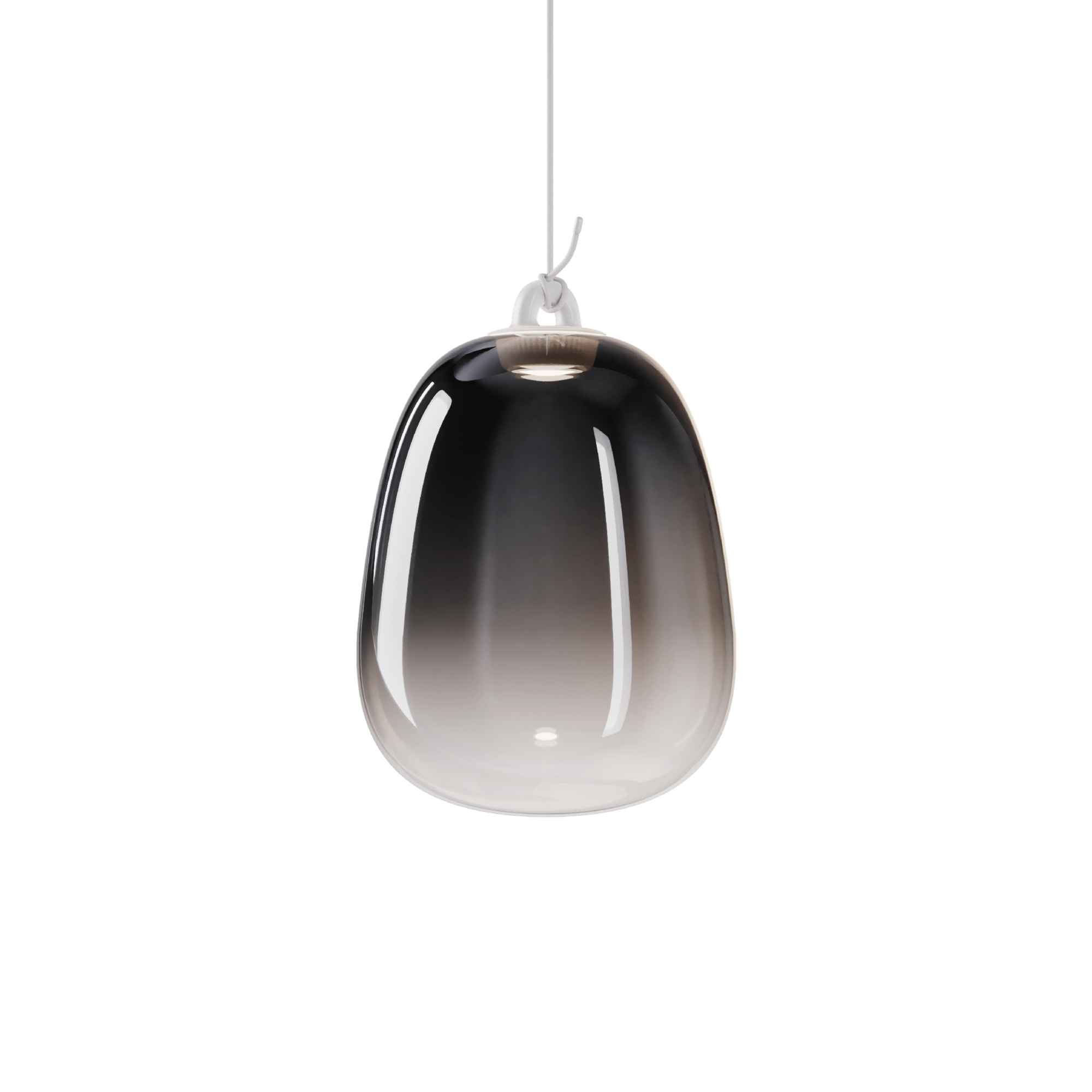 Lodes Oblò Suspension Grand 2700K Fumée Brillante/ Blanc