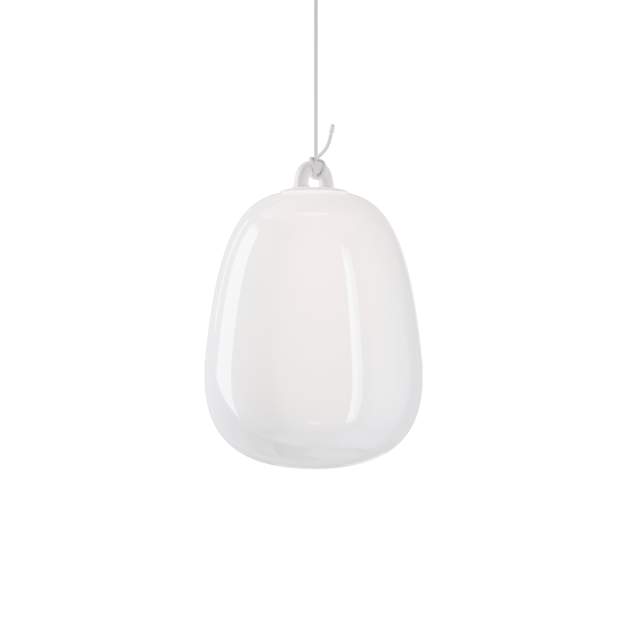 Lodes Oblò Suspension Grand 2700K Soie Blanc/ Blanc