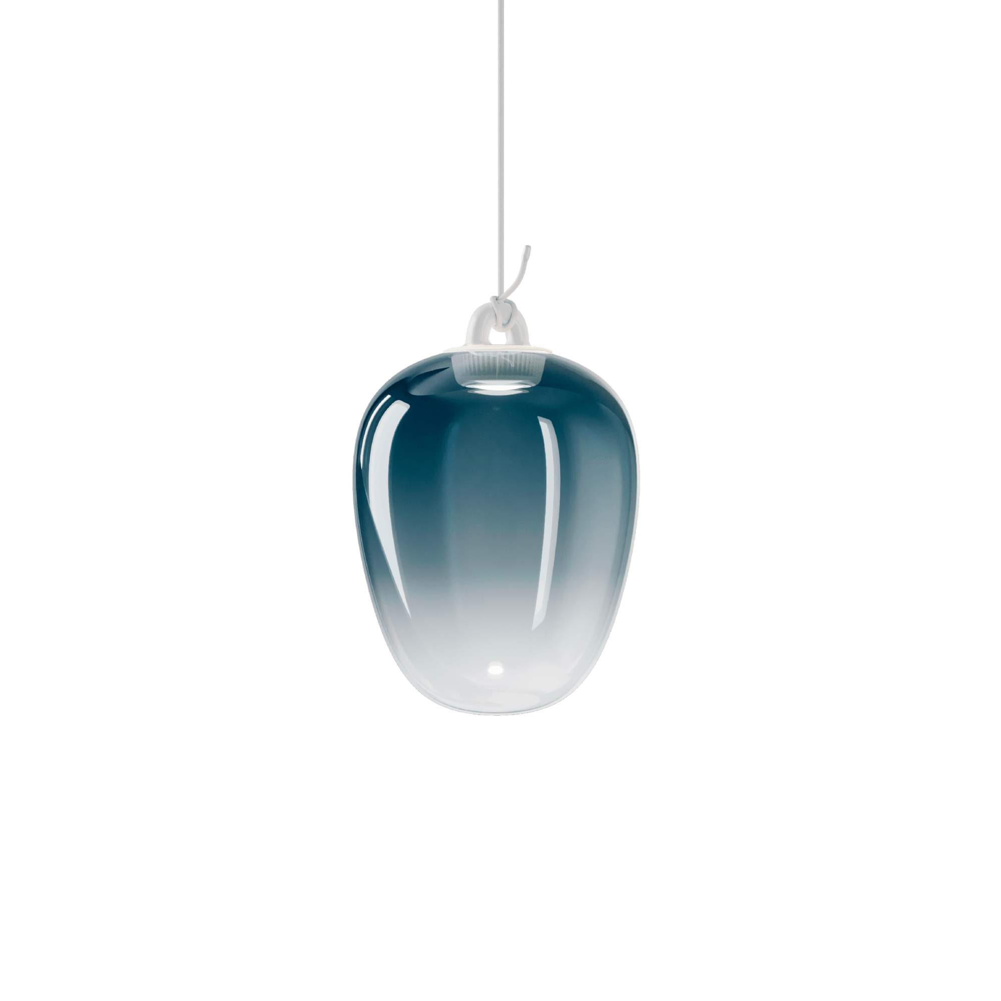 Lodes Oblò Pendant Medium 2700K Azure Steel/ White