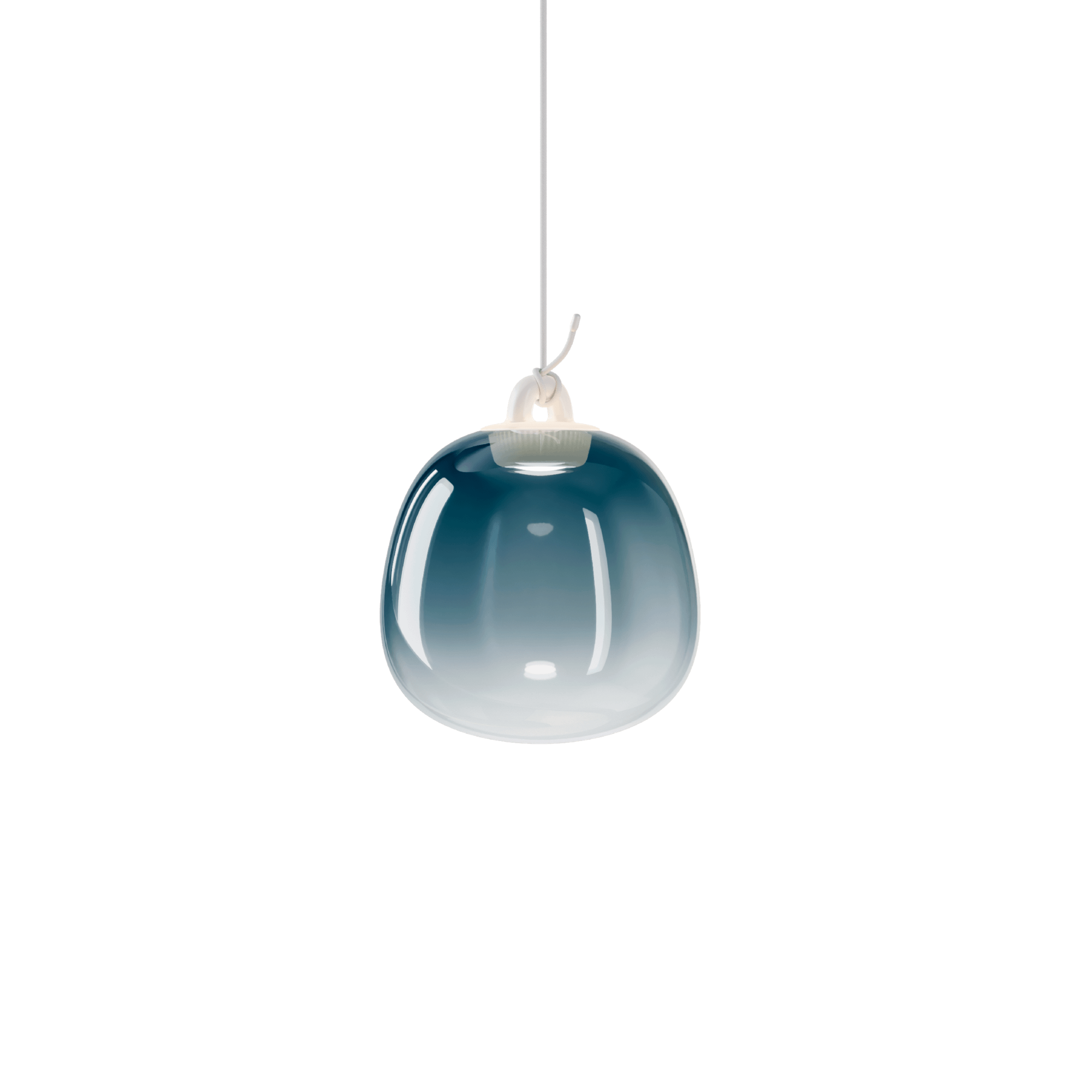 Lodes Oblò Pendant Small 2700K Azure Steel/ White