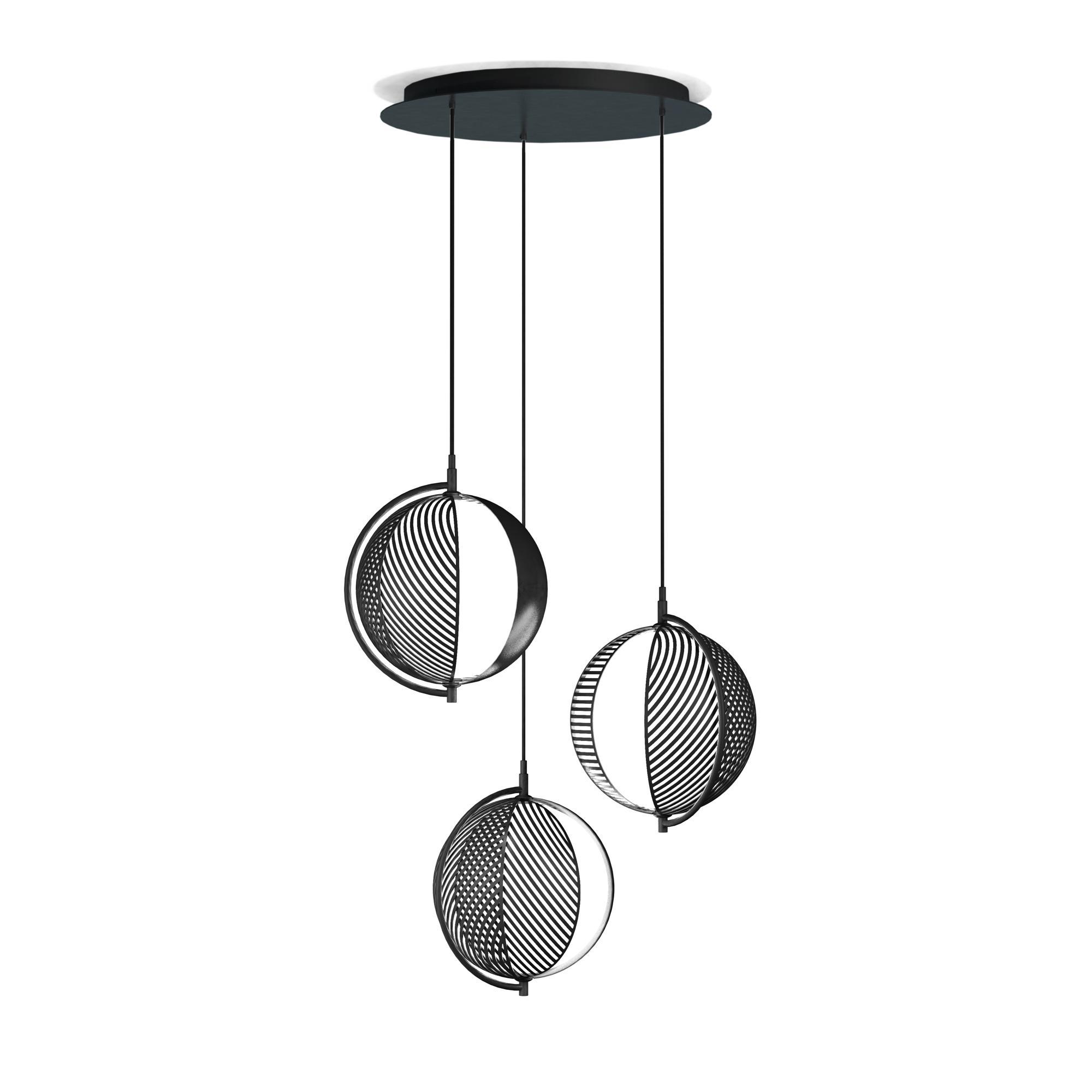 Oblure MONDO Triplet Pendant Black