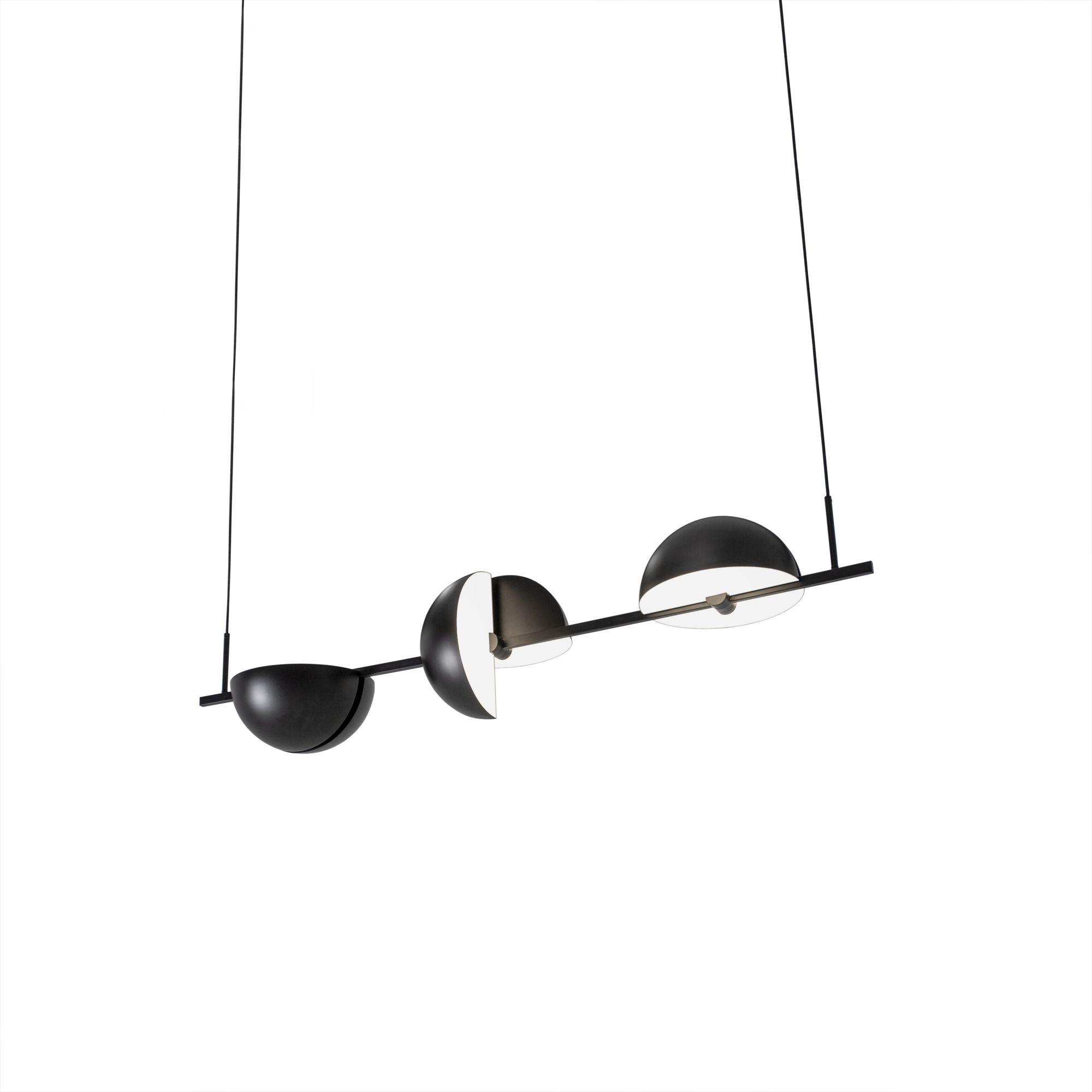 Oblure TRAPEZE Triplet Pendant 152.2x28 cm Black