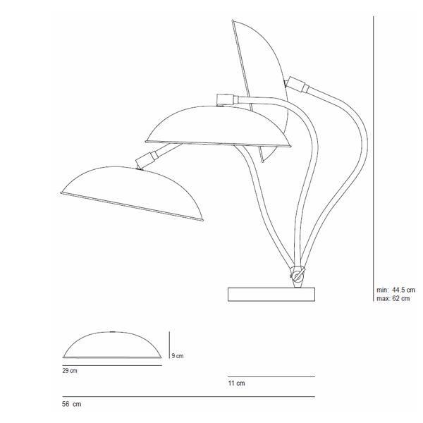 Original BTC Hugo Bordlampe Hvid Stregtegning