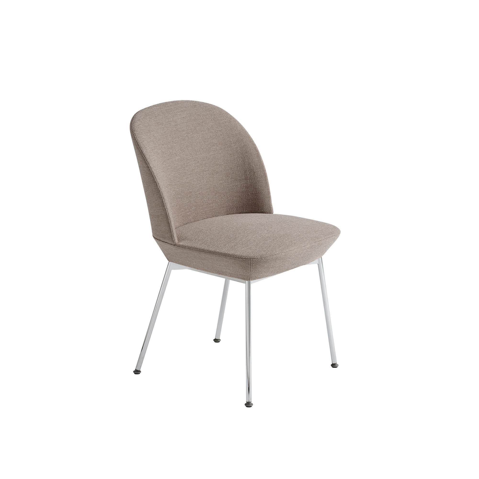 Muuto Oslo Dining Chair Upholstered Ocean 32/Chrome