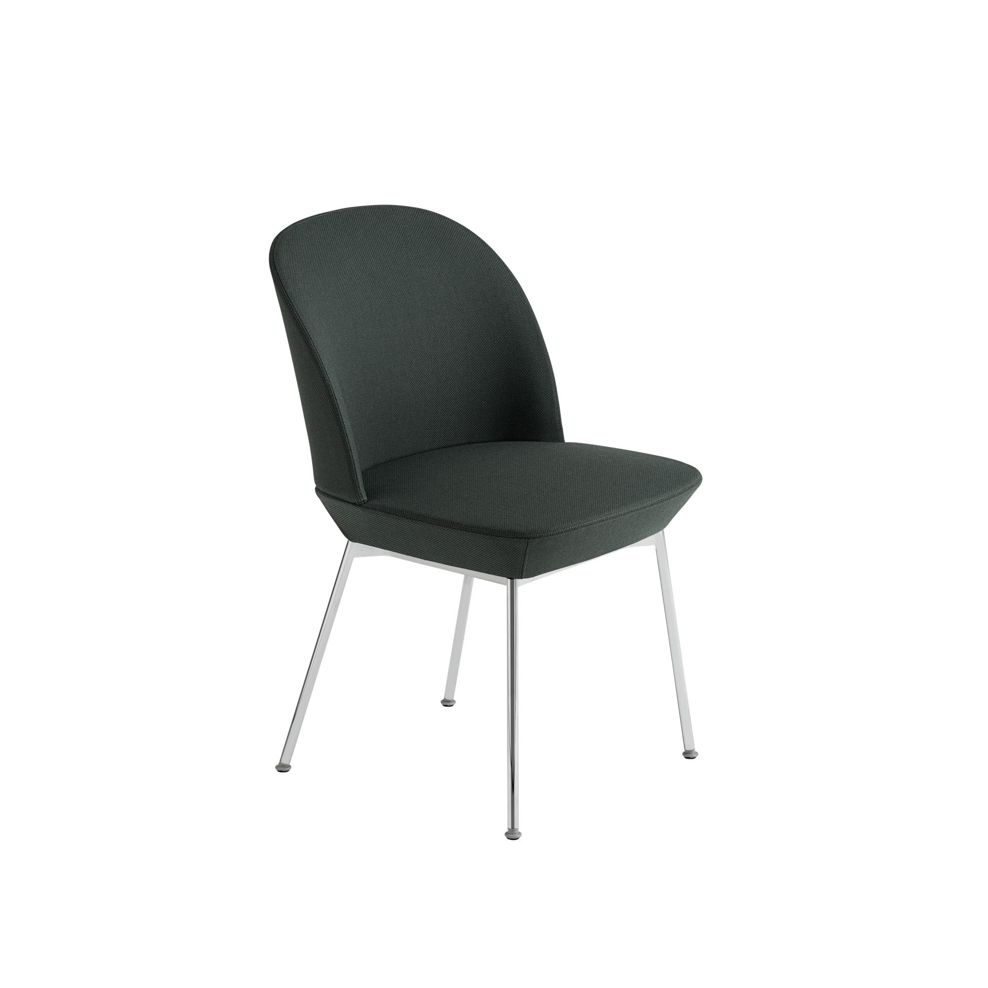 Muuto Oslo Spisebordsstol Polstret Twill Weave 990/Krom