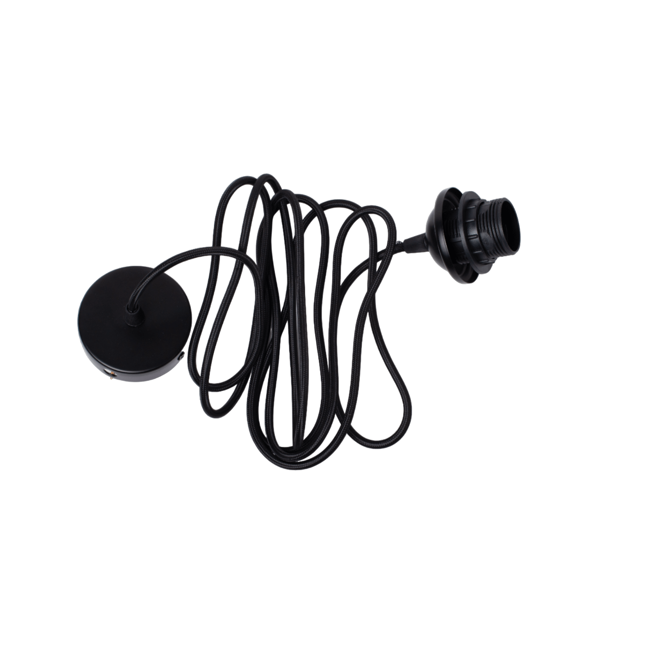 Edgeform Juego de Cables E27 para Lámpara Colgante con Rosetón 300 cm Negro