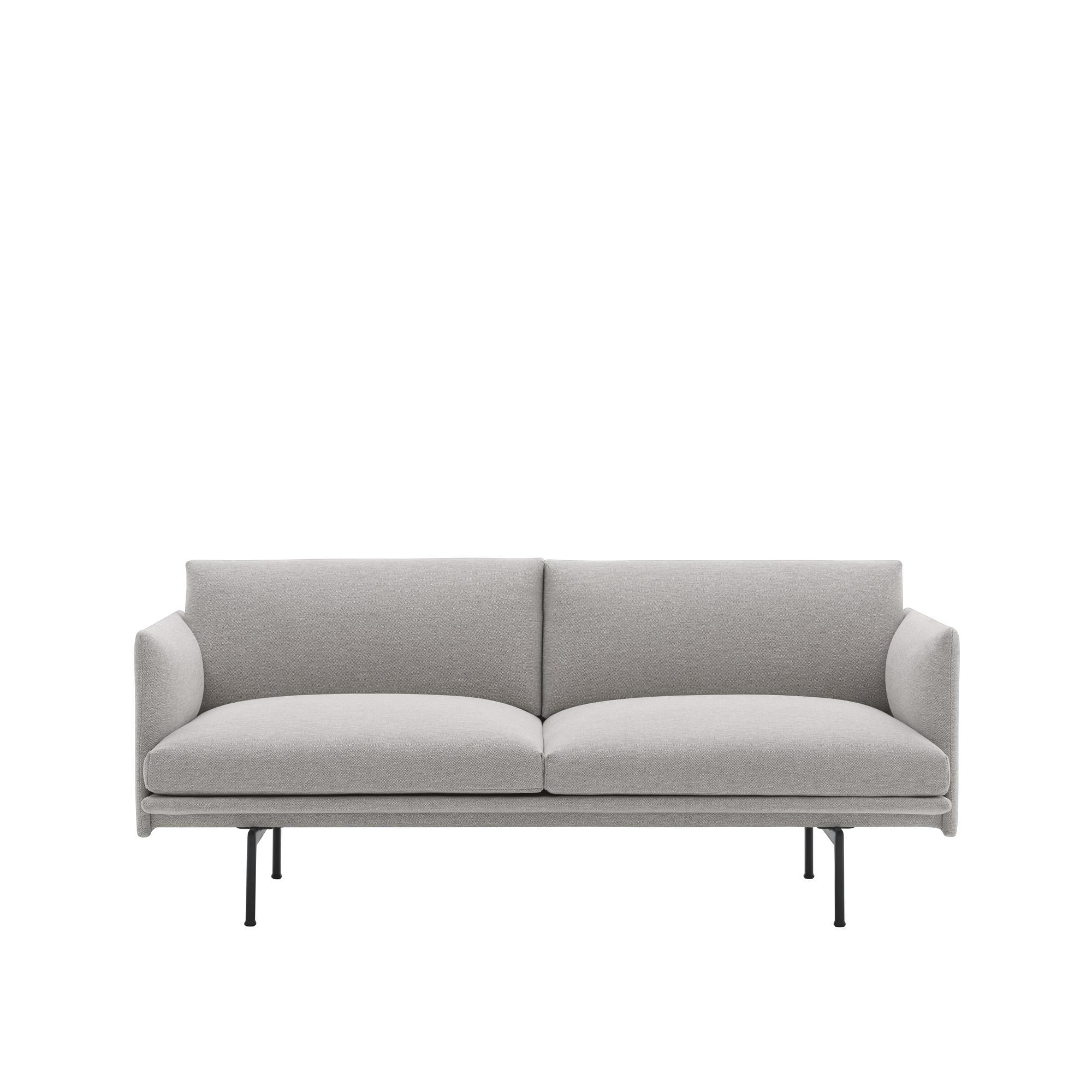 Muuto Outline 2-seater Sofa Clay 12/ Black