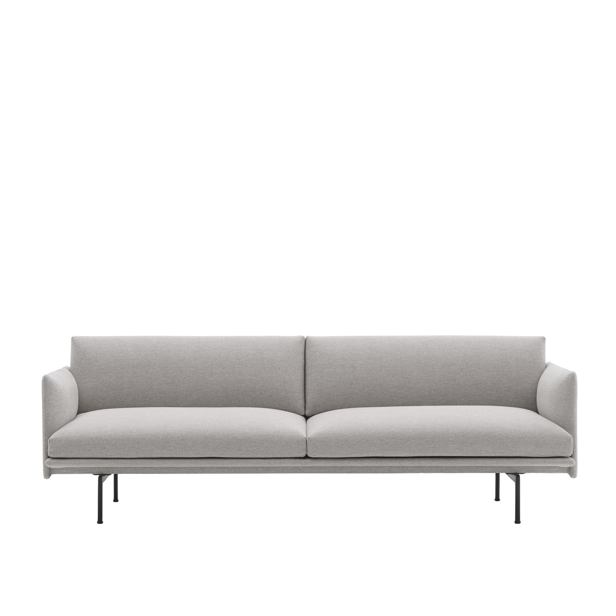 Muuto Outline 3-seater Sofa Clay 12/Black