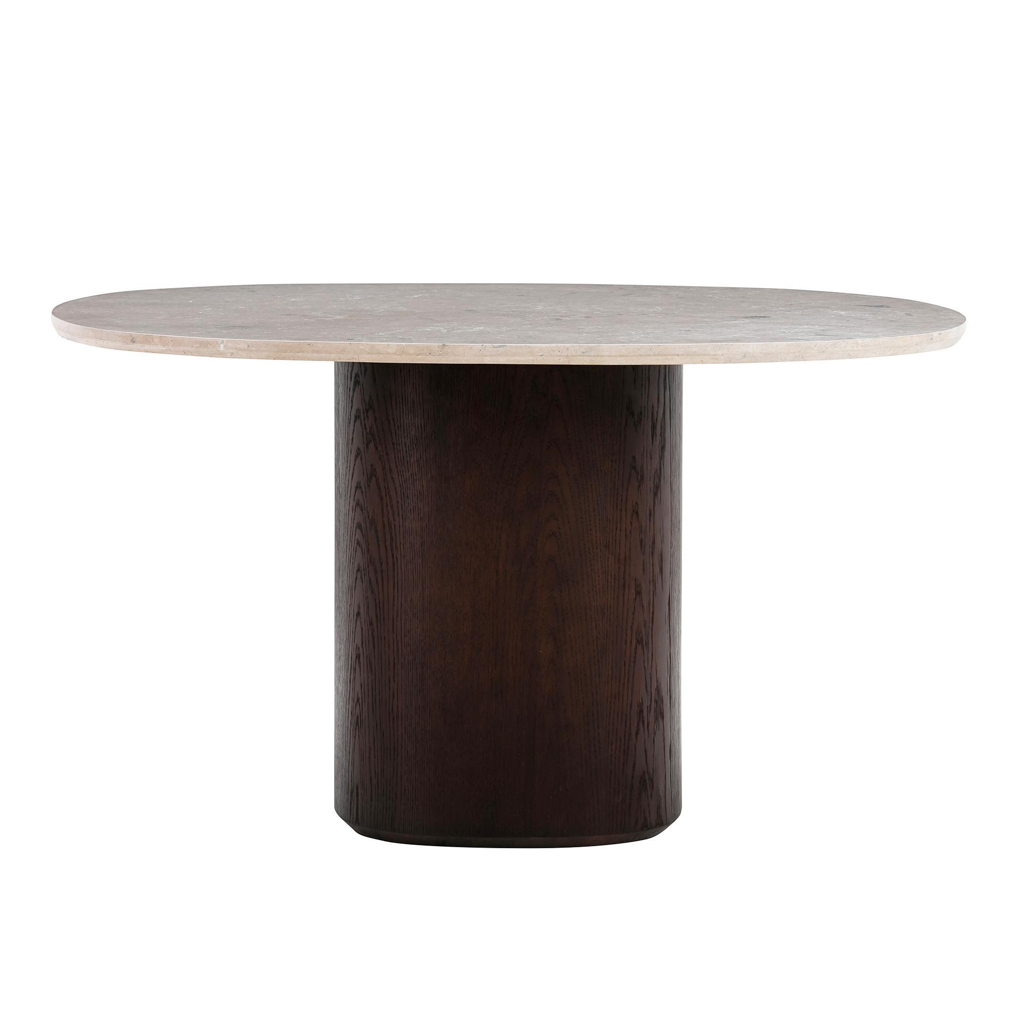 Mesa de Comedor Wendelbo Ovata Marrón Oscuro