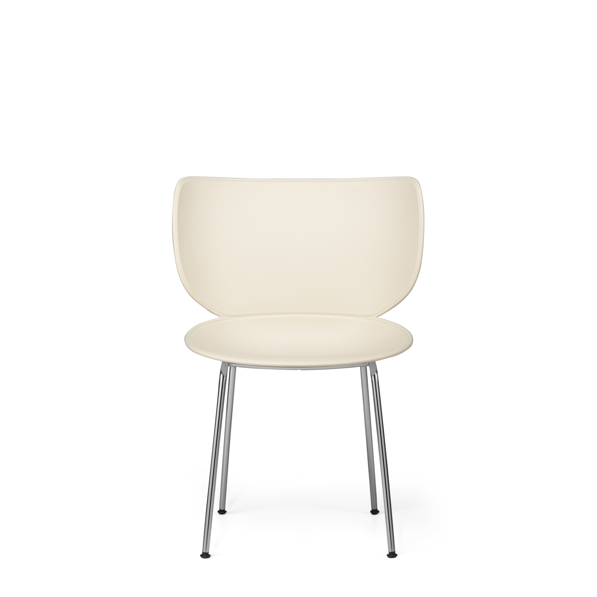 Moooi Hana -ruokailutuoli verhoittamaton 2 kappaleen setti Oyster White/chrome