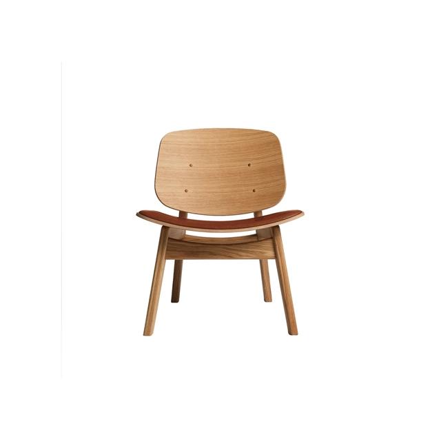 Fauteuil Pandora de La Collection Ro, Assise Rembourrée, Chêne Huilé/cuir Calvados