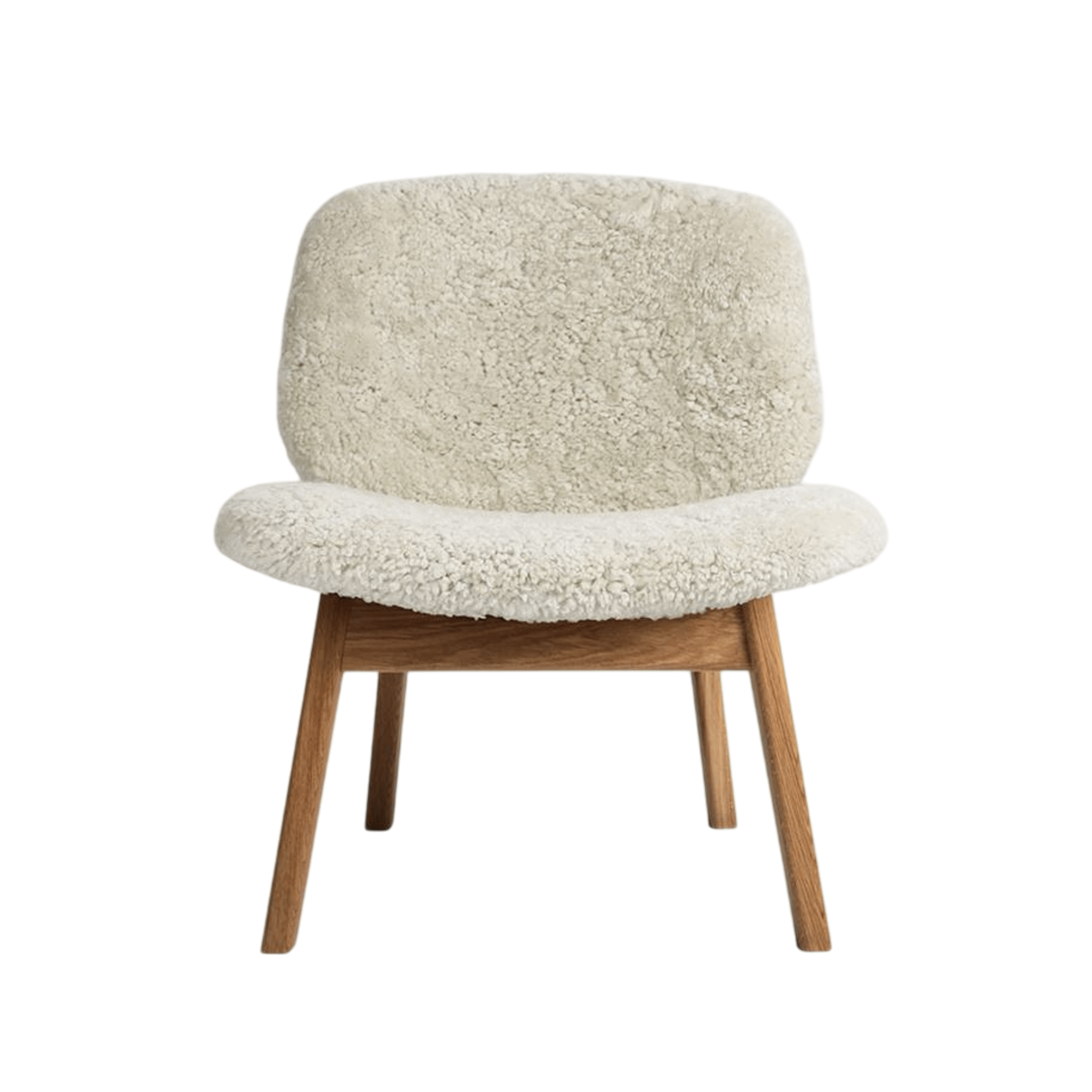 Ro Collectie Pandora Fauteuil Gestoffeerd Geolied Eiken/Schapenvacht Moonlight
