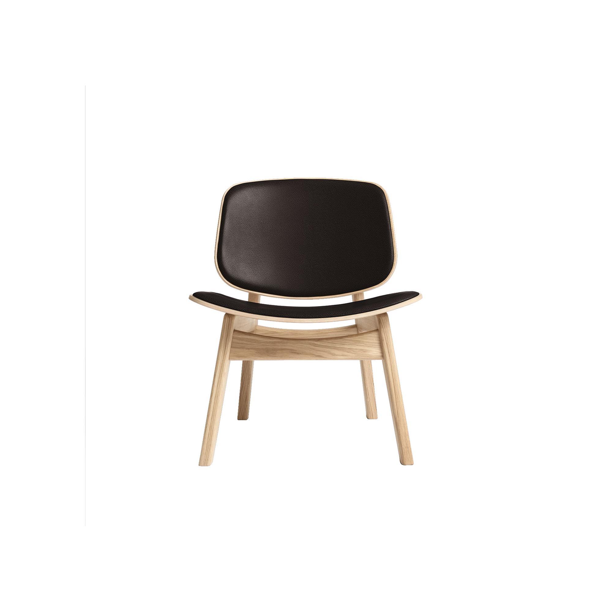 Ro Collectie Pandora Fauteuil Gestoffeerd Zeepbehandeld Eiken/Donkerbruin Leer