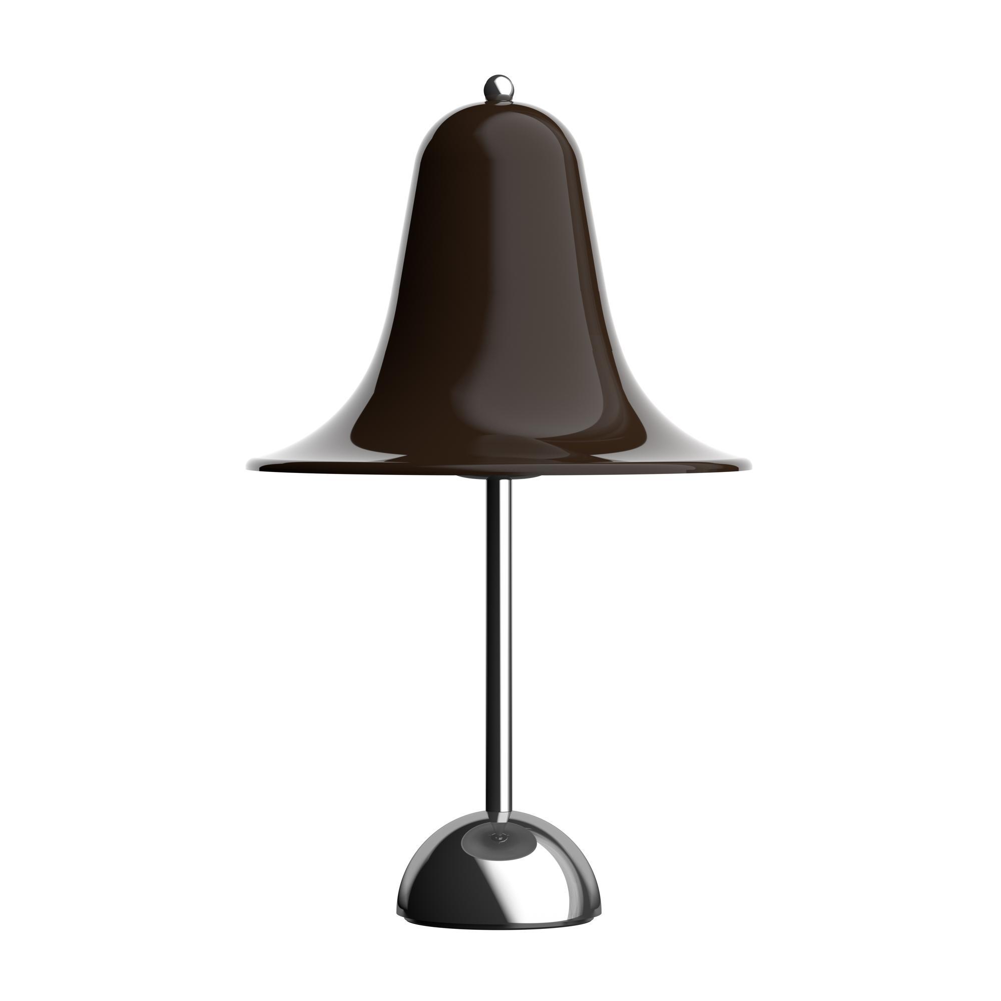 Lámpara de mesa Verner Panton Pantop Ø23 marrón oscuro
