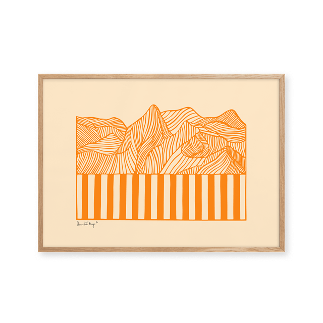 Peléton Papercut 04 Orange 50x70 Plakat