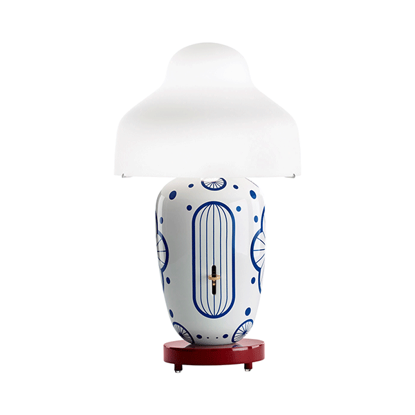 Parachilna Chinoz Tischlampe Ming & Weiß