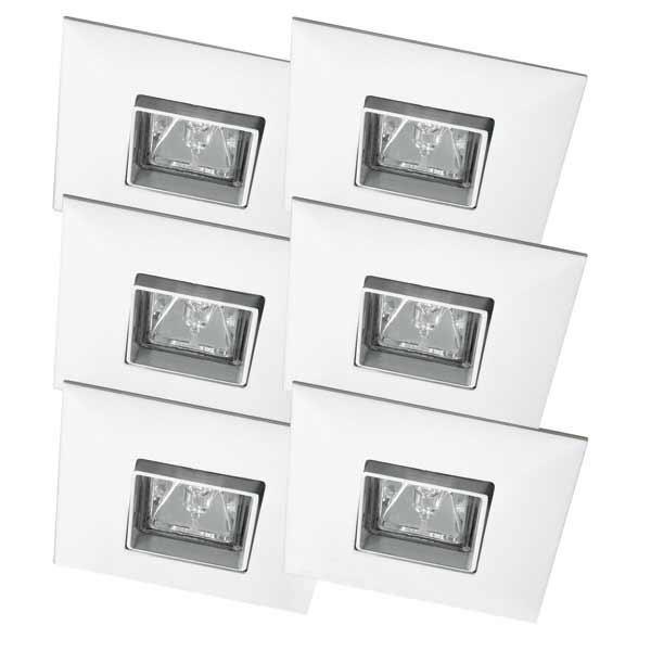 Paulmann 12V Quadro tilt Spotlight Vit (6 pack)