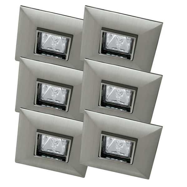 Paulmann 12V Quadro Kip Spot Gebürstet (6er Pack)