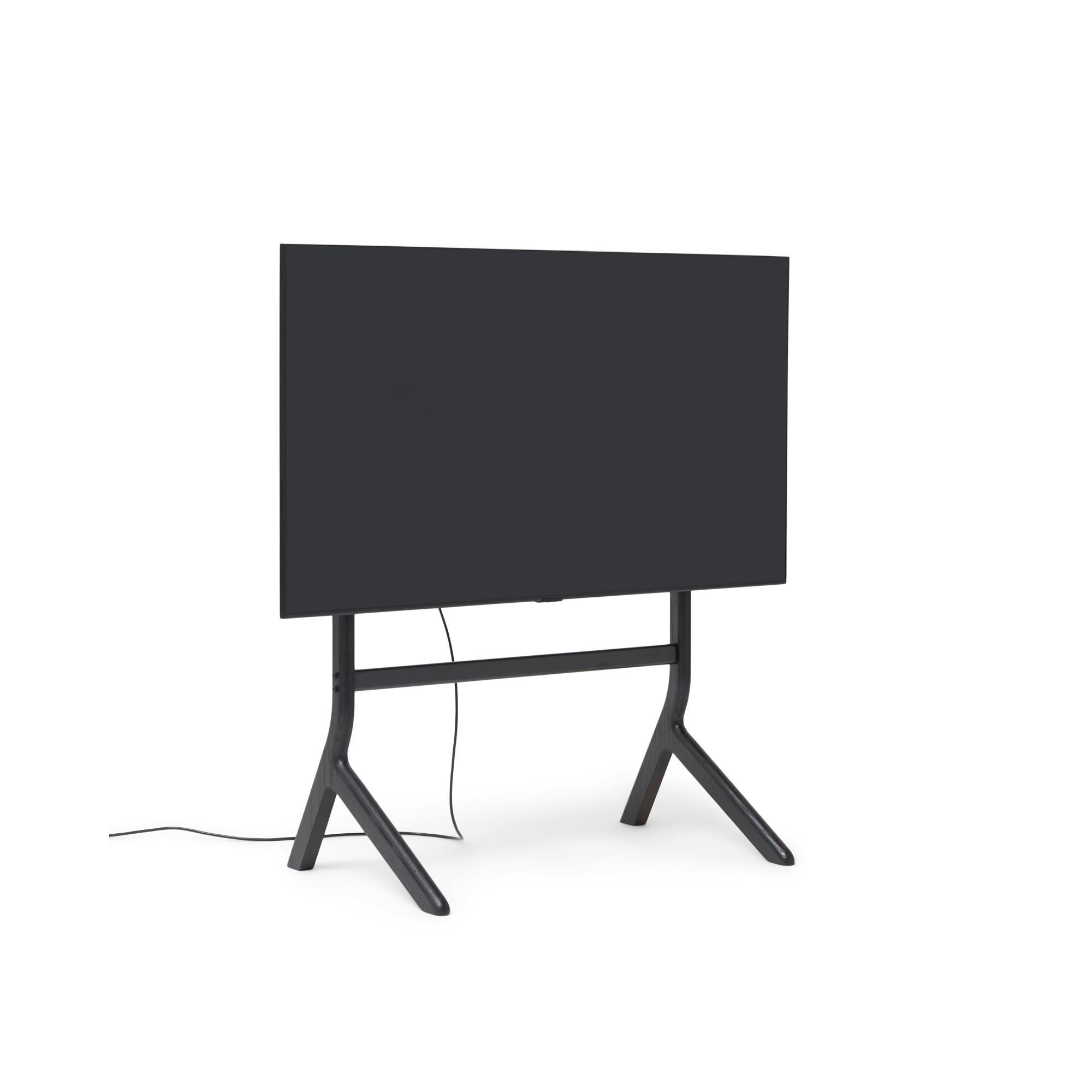 Supporto TV Hopper con Piedistallo in Rovere Nero