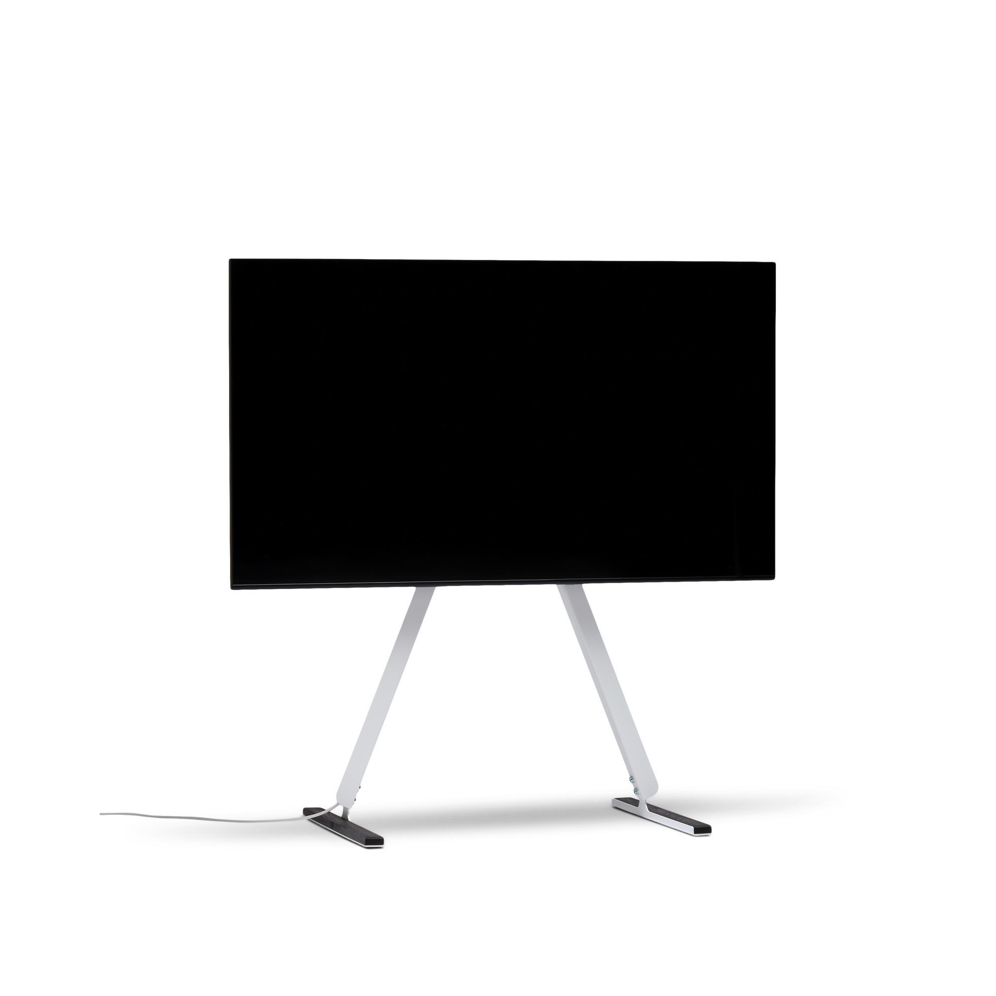 Pedestal Linked Tall TV Stand Pearl