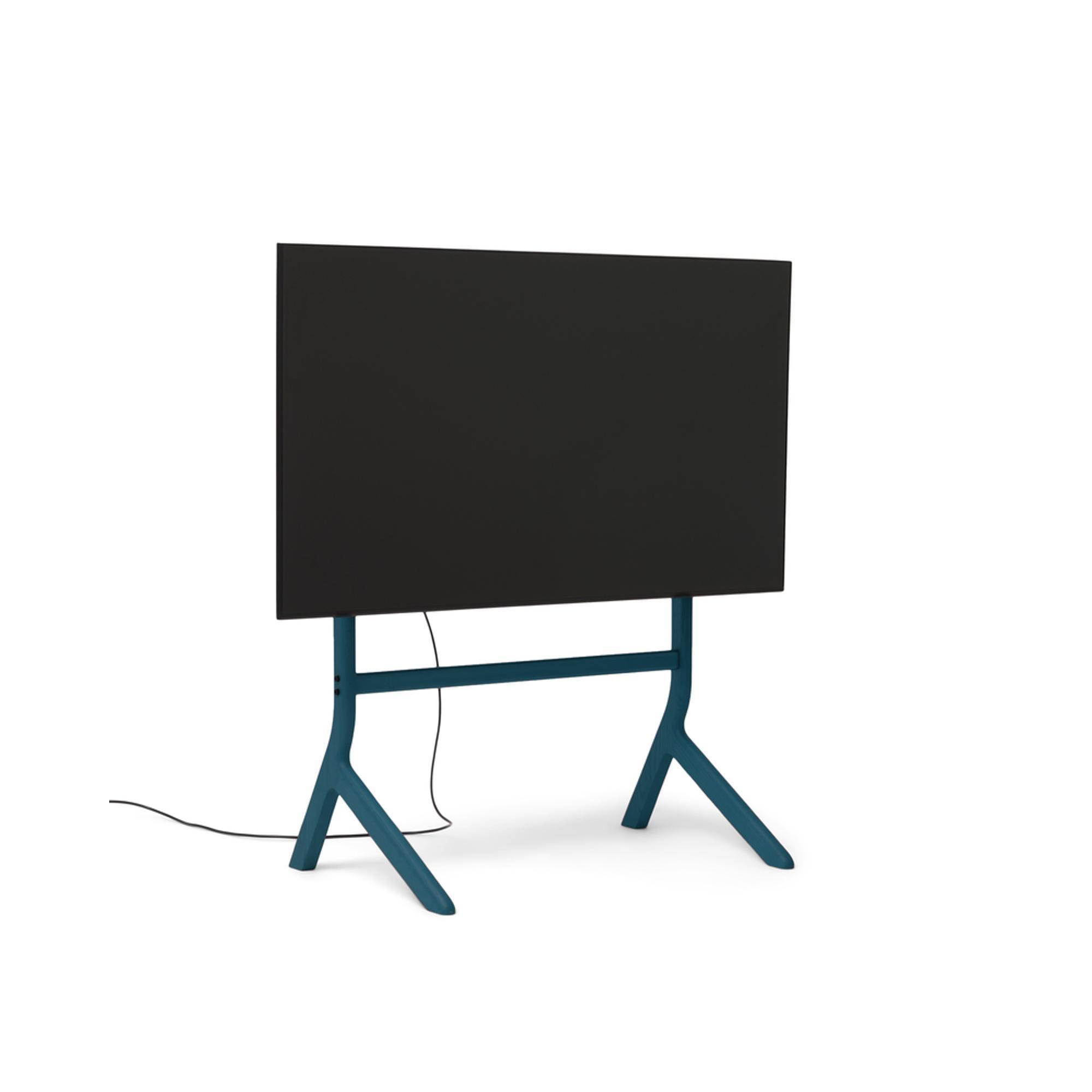Pedestal Hopper TV Stand Ocean Blue