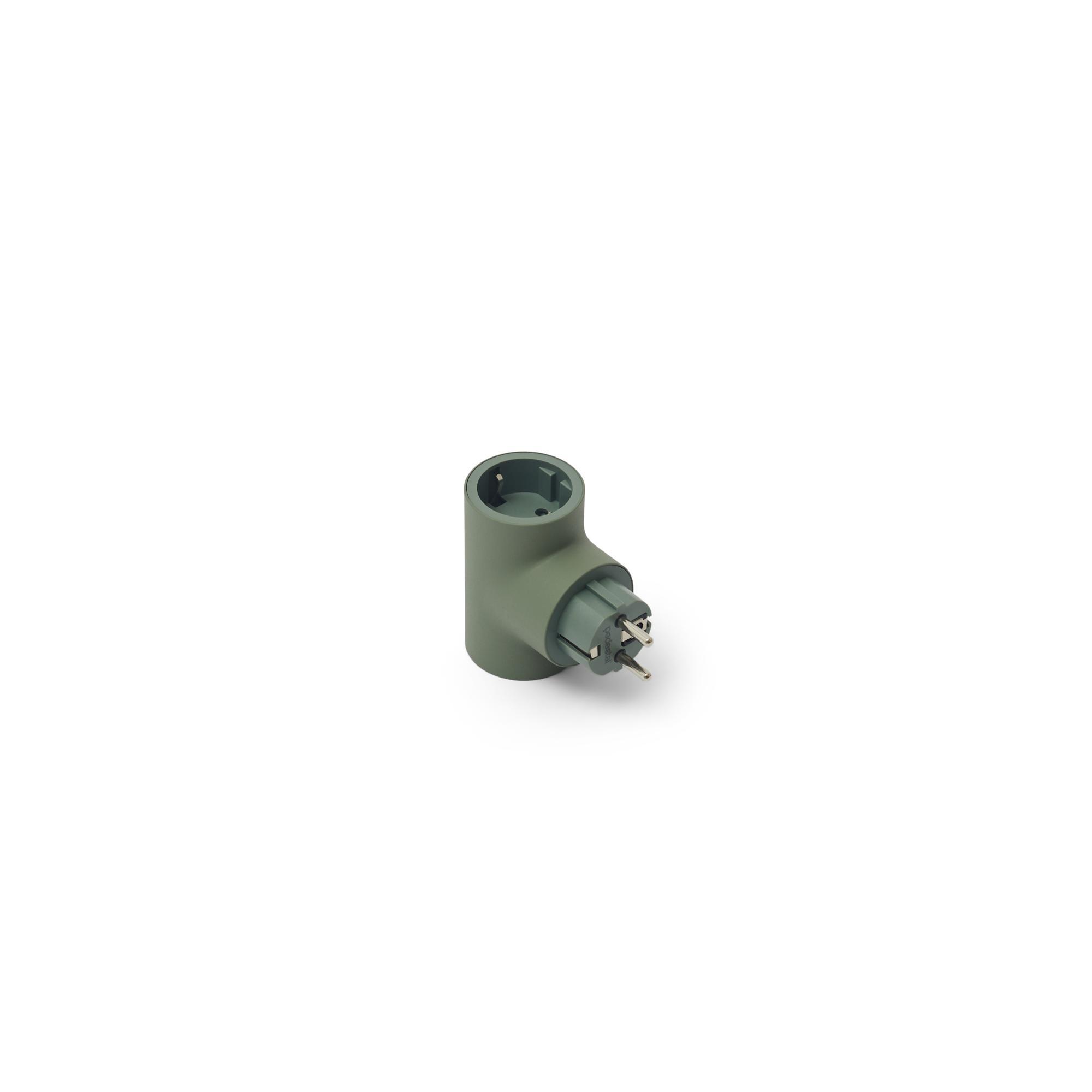 Pedestal Power Split Socket Green